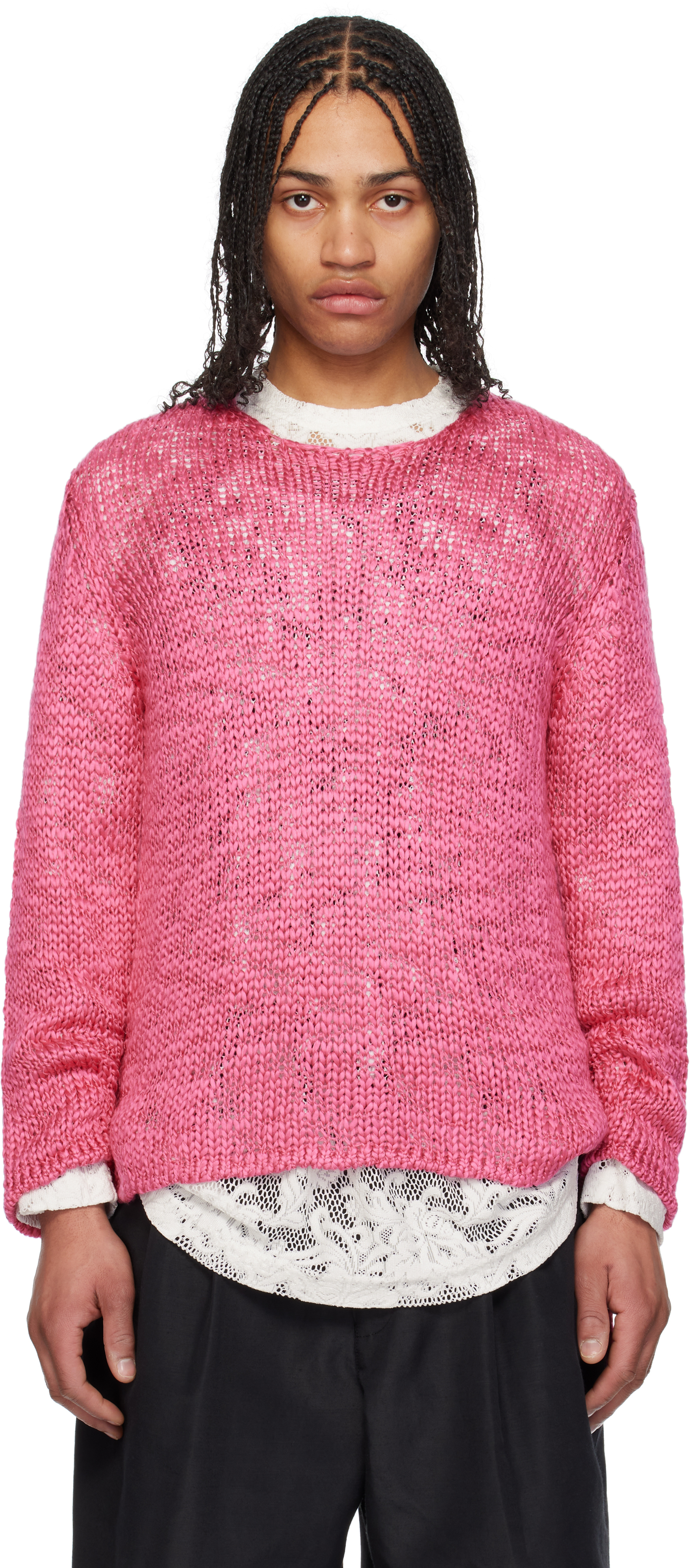 Pink Droptail Sweater