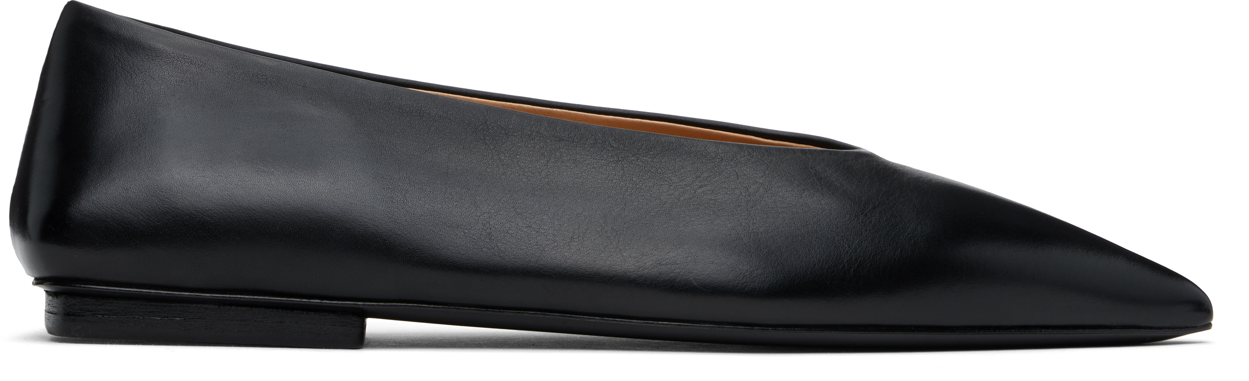【関税込み】Marsell ブラック Coltellaccio バレエシューズ Women's Black Leather Ballerina Shoes Coltellaccio - Marsèll