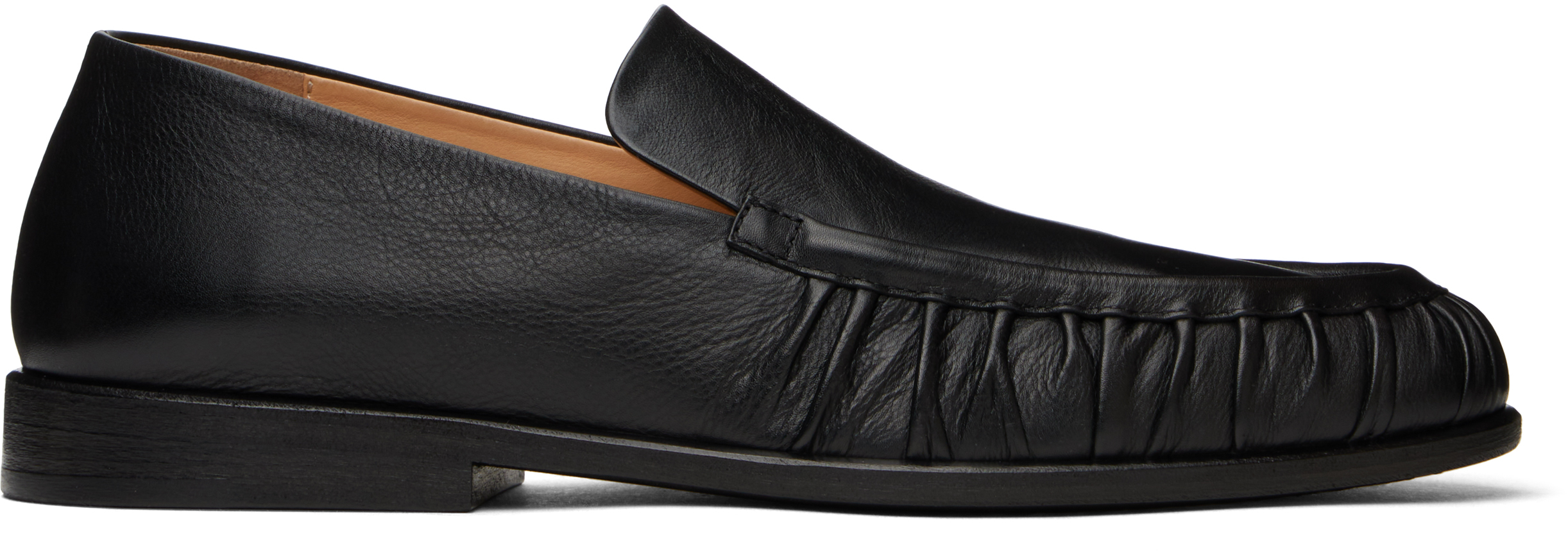 【関税込み】Marsell ブラック Mocassino スリッポン Marsèll: ブラック Mocassino スリッポン | SSENSE 日本