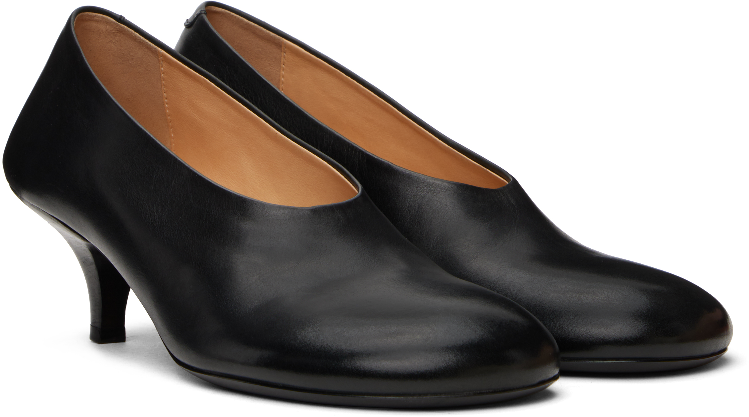 Marsèll Black Spilla Heels In 666 Black