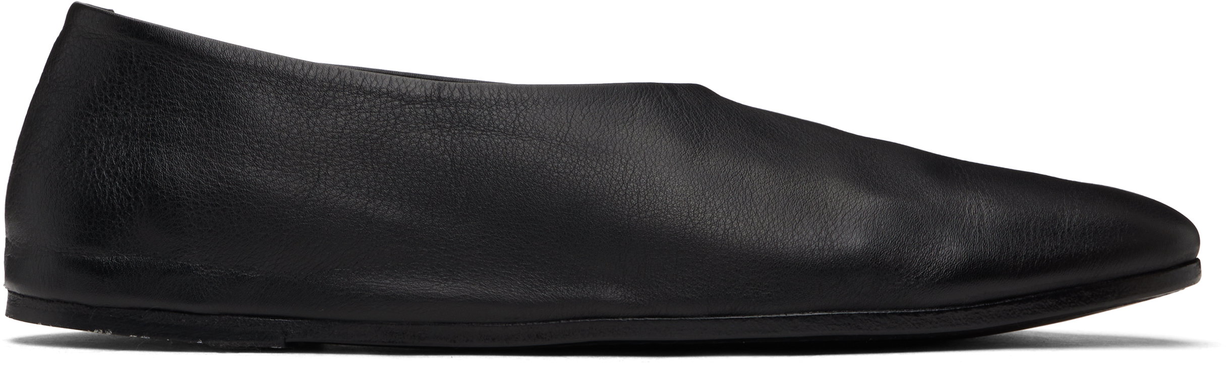 【関税込み】Marsell ブラック Coltellaccio フラットシューズ Men's Black Leather Ballerina Shoes Coltellaccio Forata