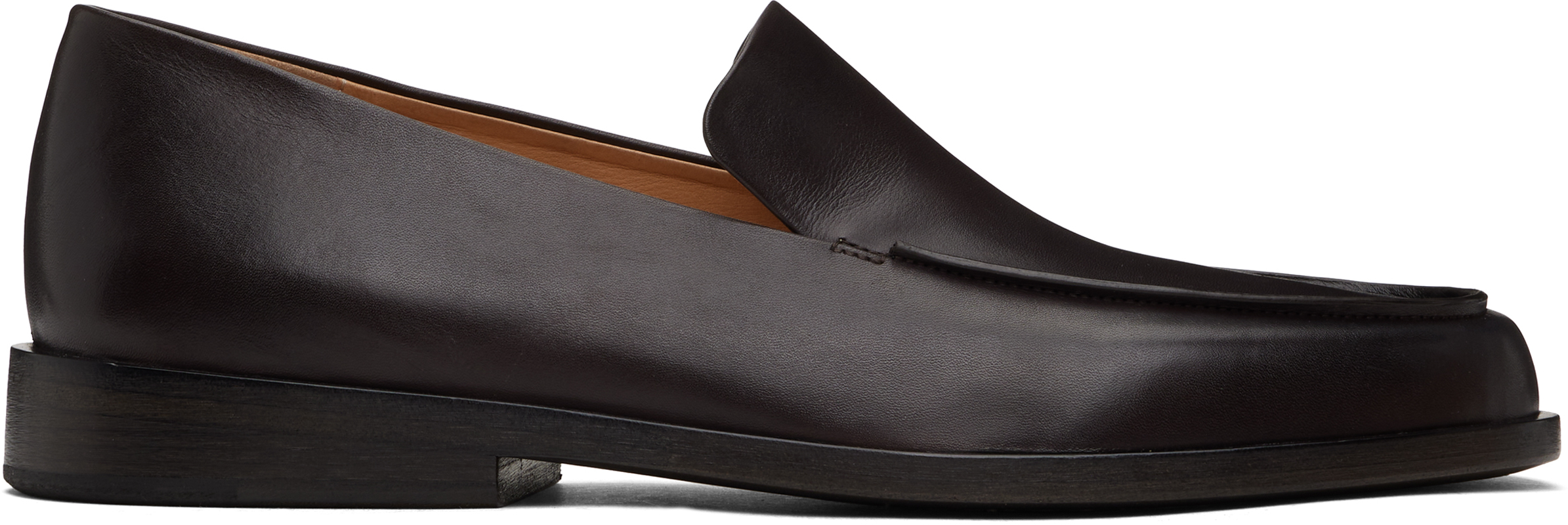 【関税込み】Marsell ブラウン Mocasso ローファー Women's Black Leather Loafers Mocasso - Marsèll