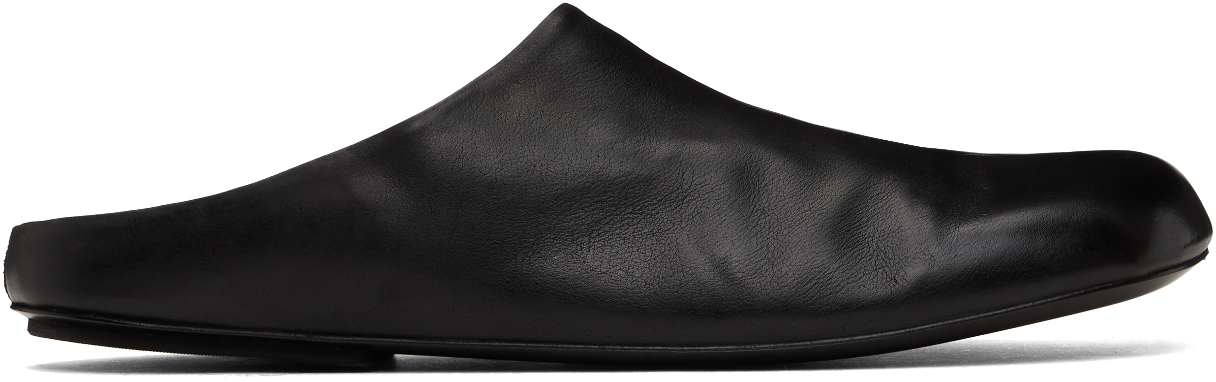 Marsèll Black Passo Leather Slippers