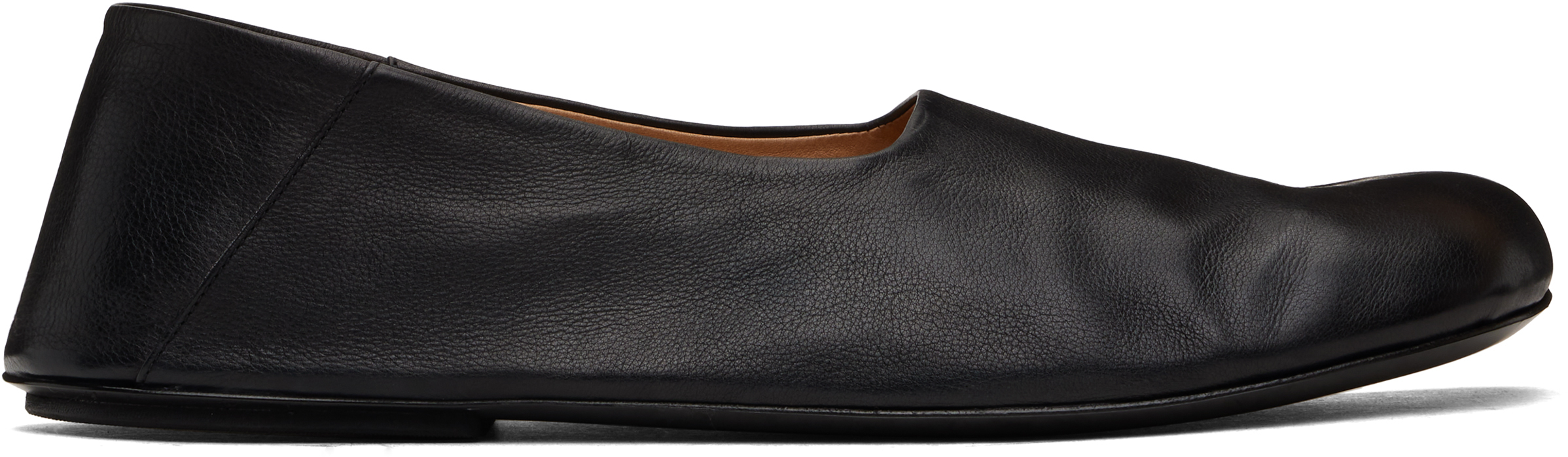 Marsèll Black Passo Soft Smooth Leather Slippers