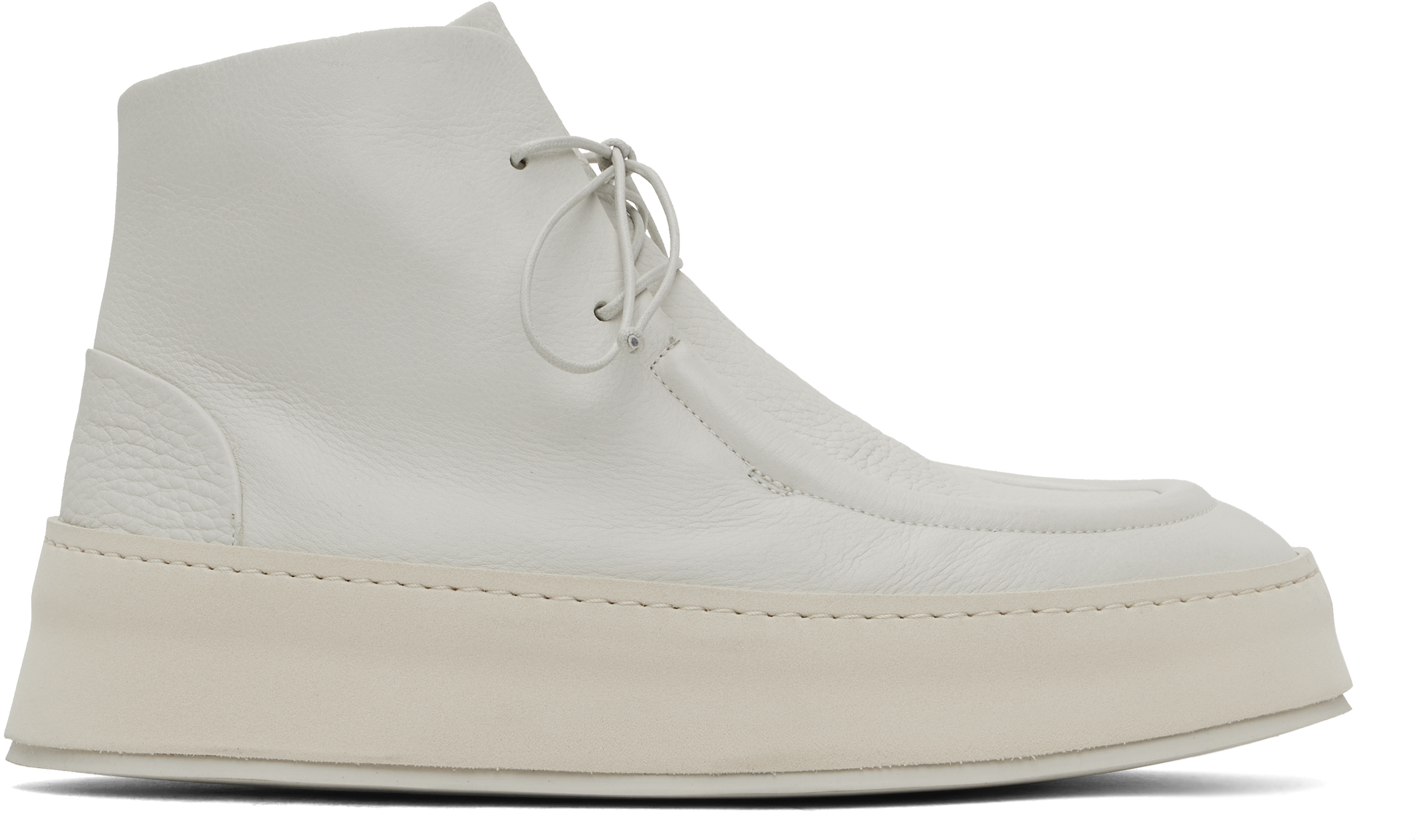 Marsèll SSENSE Exclusive White Cassapana Ankle Boots