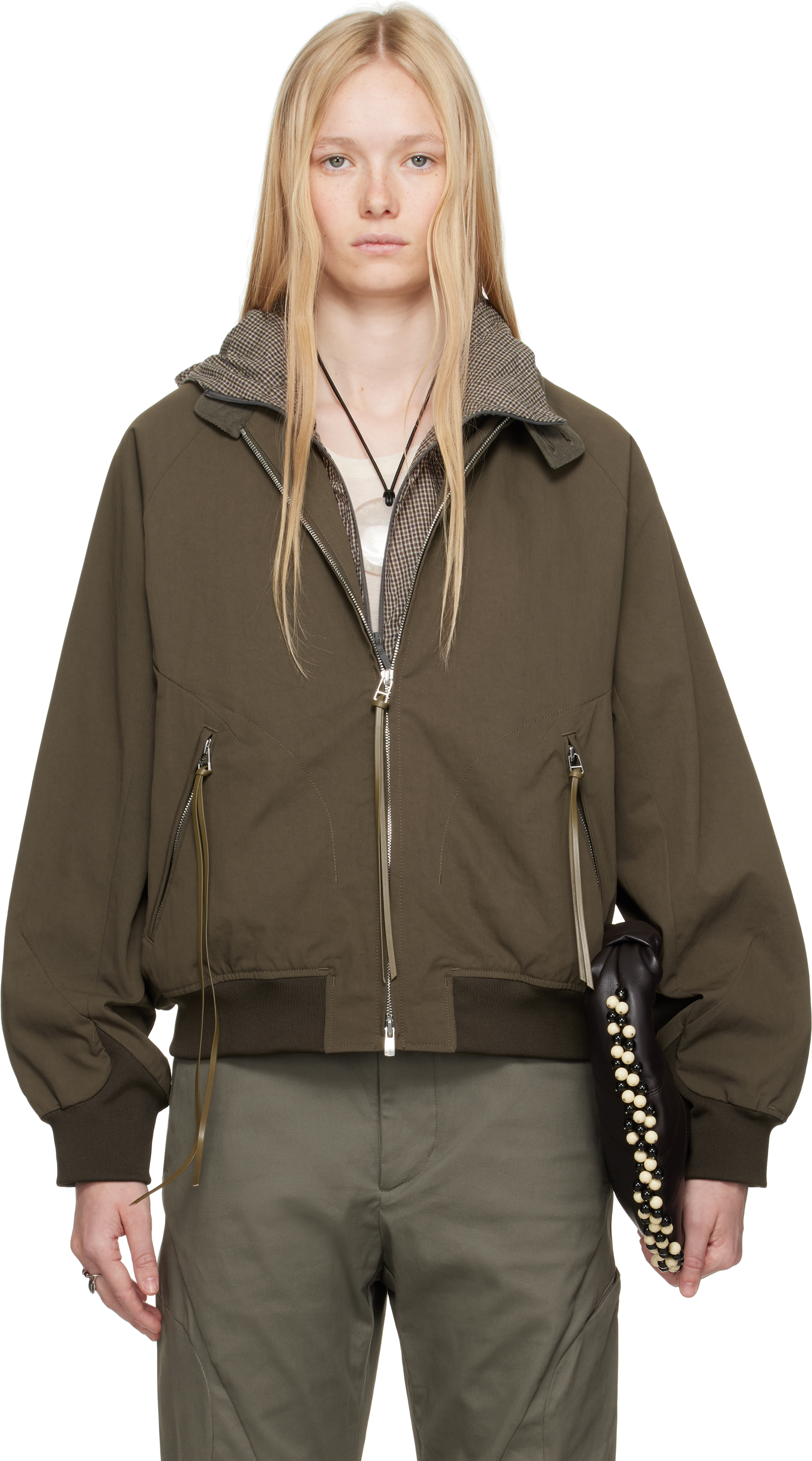POST ARCHIVE FACTION (PAF) Khaki 8.0 Center Bomber Jacket
