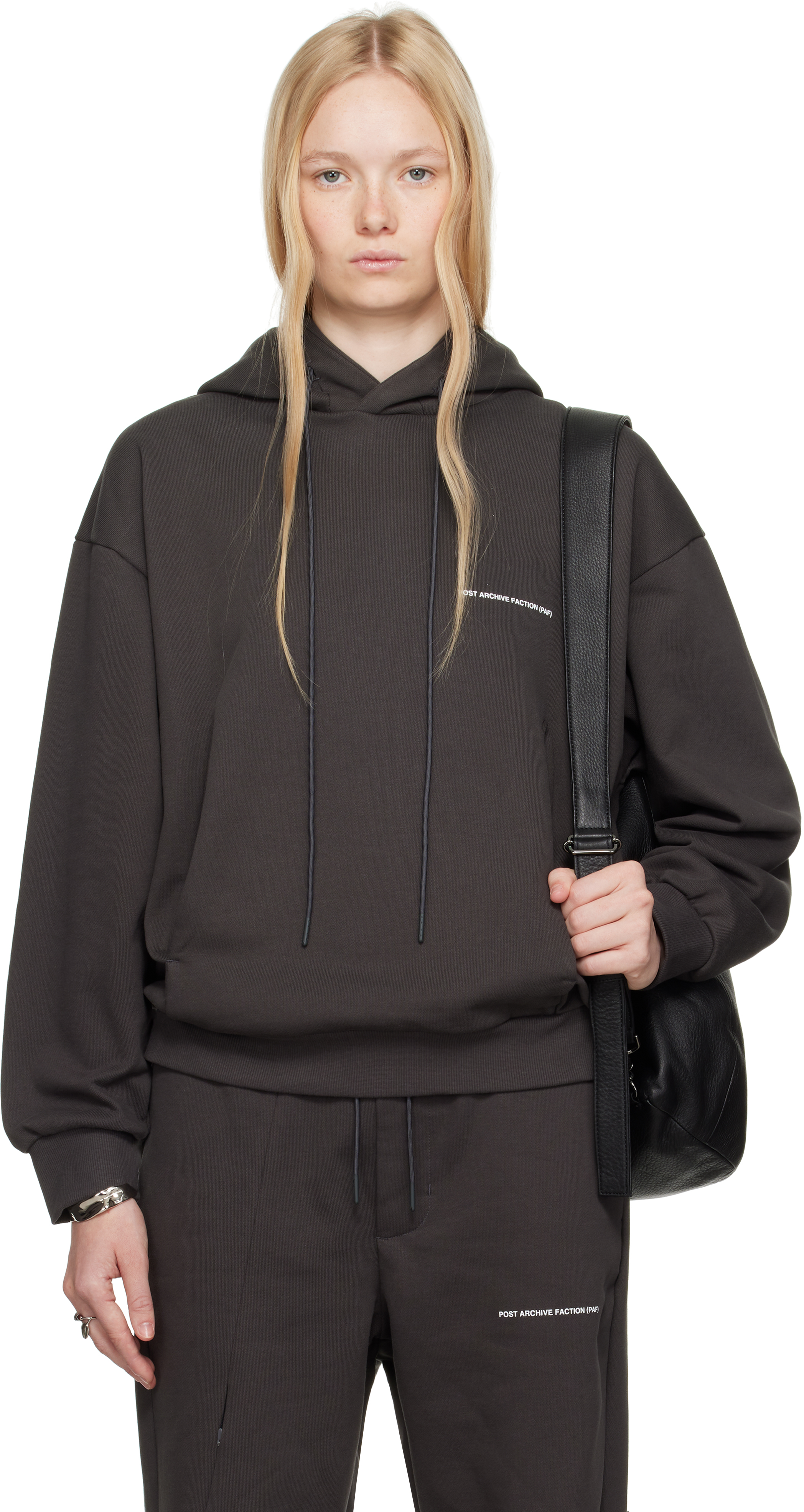 POST ARCHIVE FACTION (PAF): Gray 8.0 Right Hoodie | SSENSE POST ARCHIVE FACTION (PAF): Gray 8.0 Right Hoodie | SSENSE