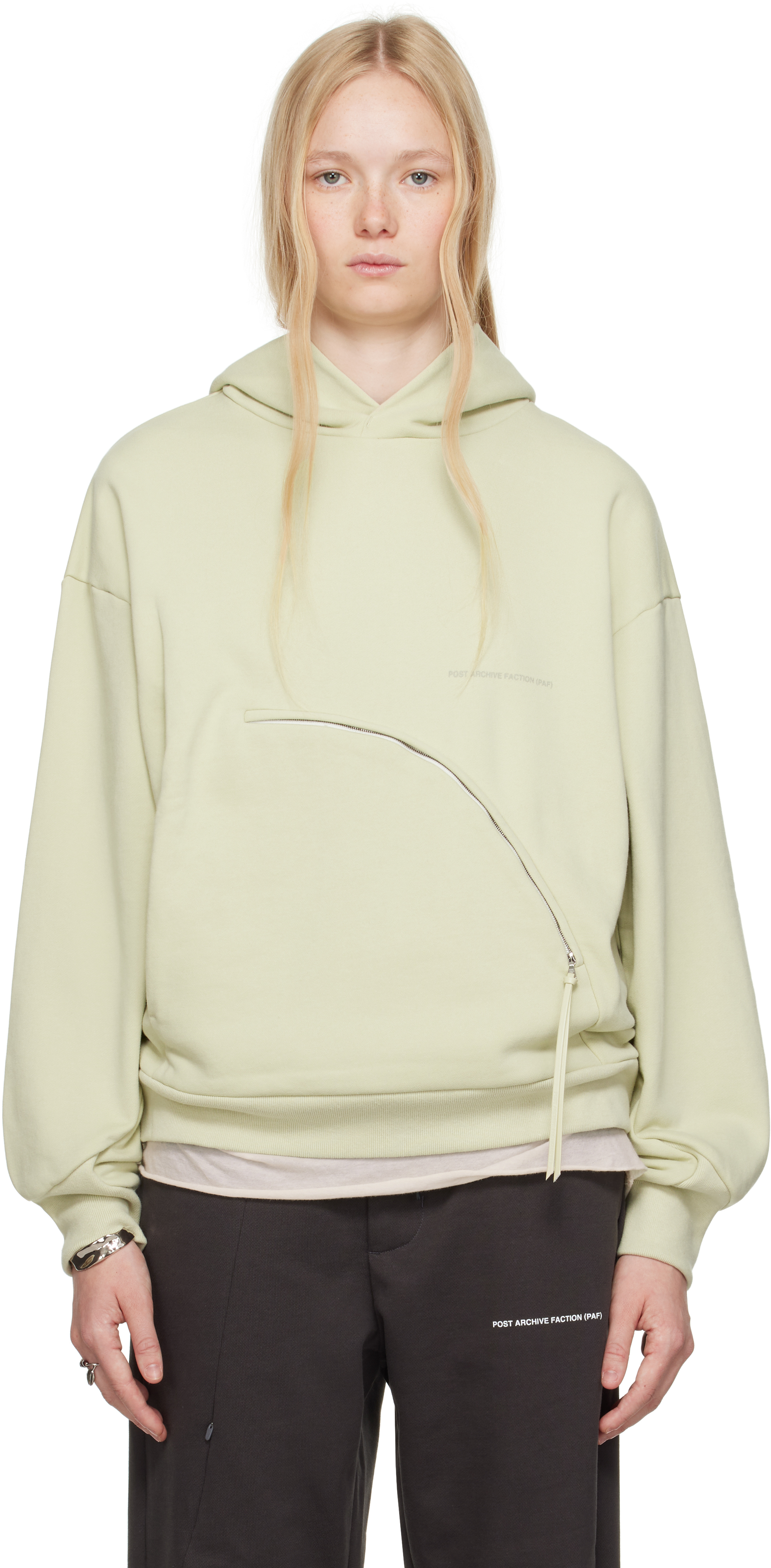 POST ARCHIVE FACTION (PAF): Yellow 8.0 Center Hoodie | SSENSE POST ARCHIVE FACTION (PAF): Yellow 8.0 Center Hoodie | SSENSE