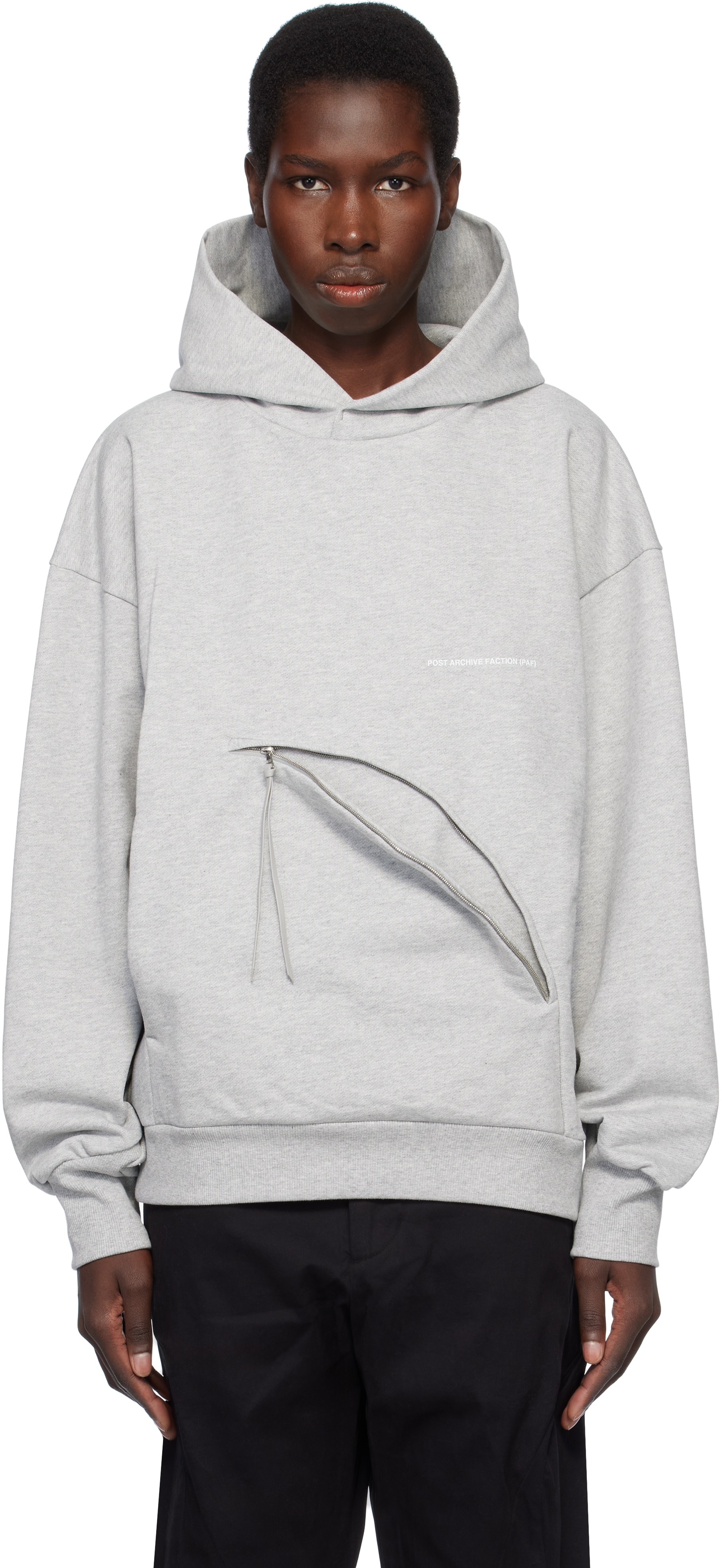 POST ARCHIVE FACTION (PAF) Gray 8.0 Center Hoodie