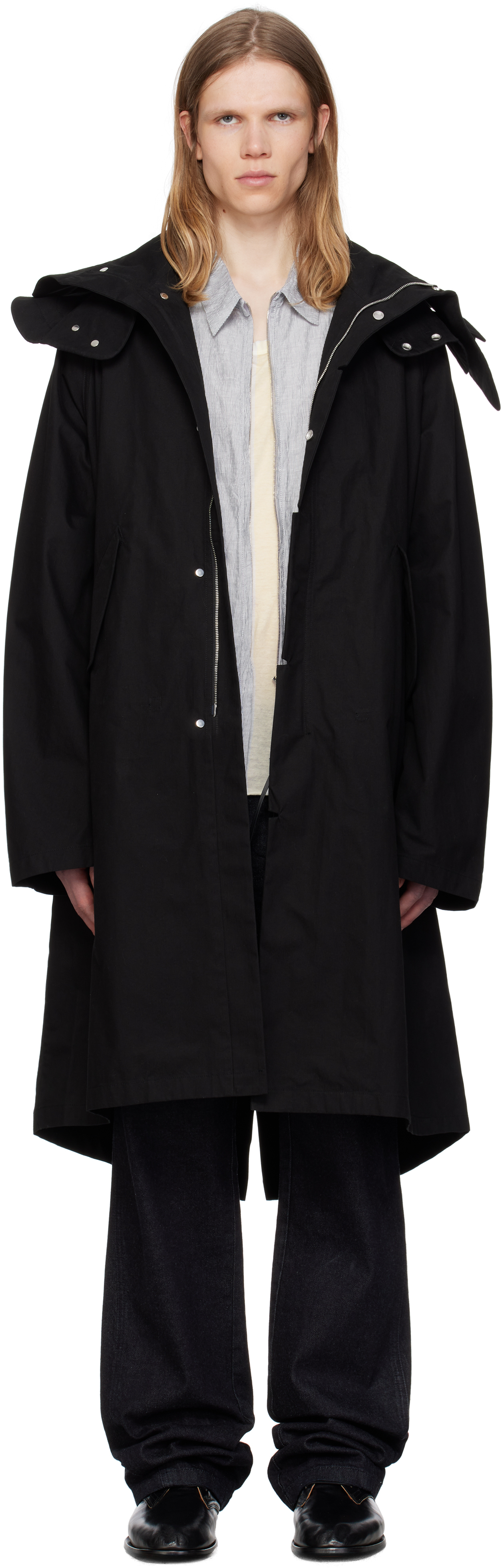 POST ARCHIVE FACTION (PAF) Black 8.0 Center Rain Coat