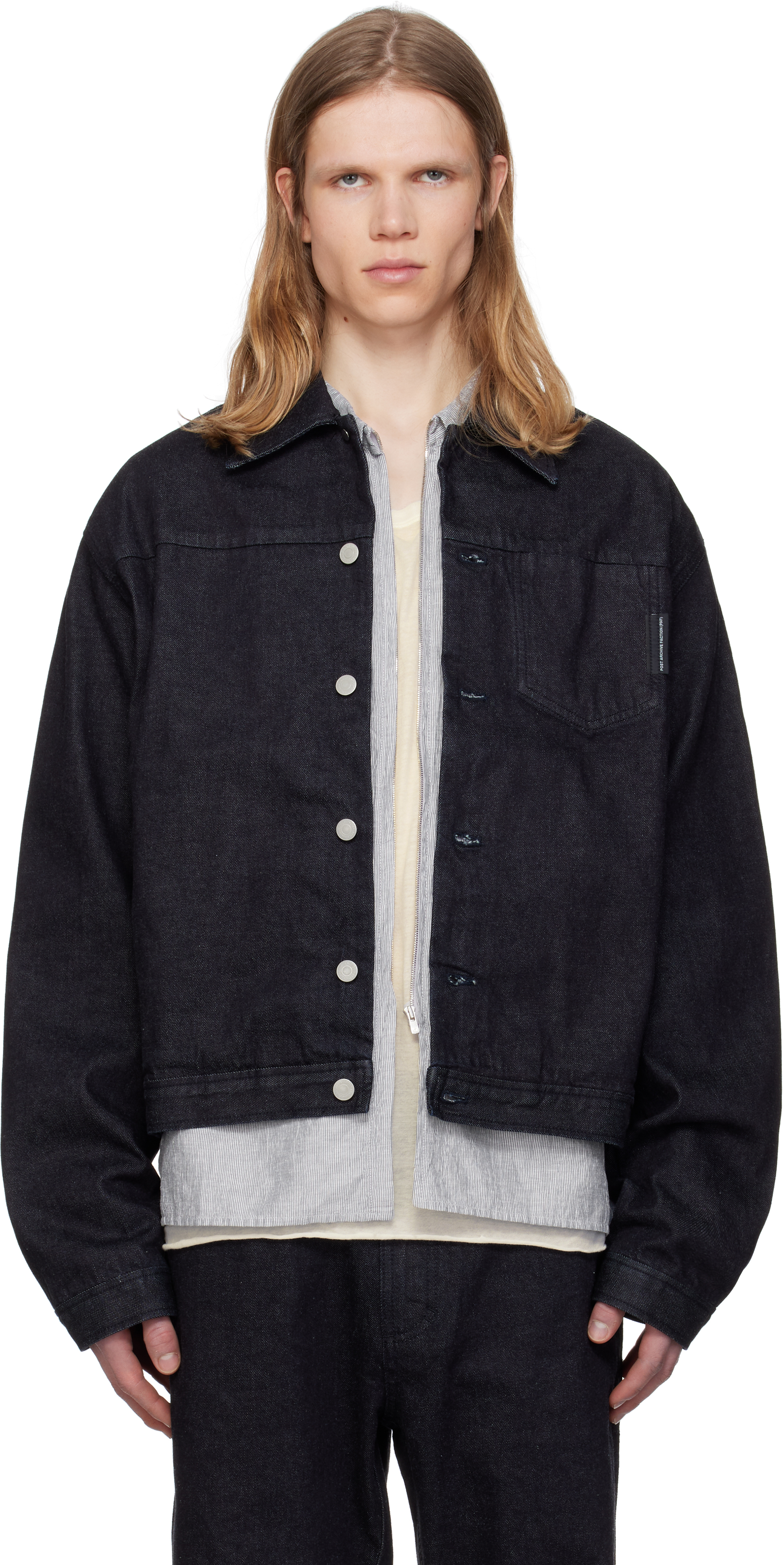 POST ARCHIVE FACTION (PAF) NAVY 8.0 RIGHT DENIM JACKET