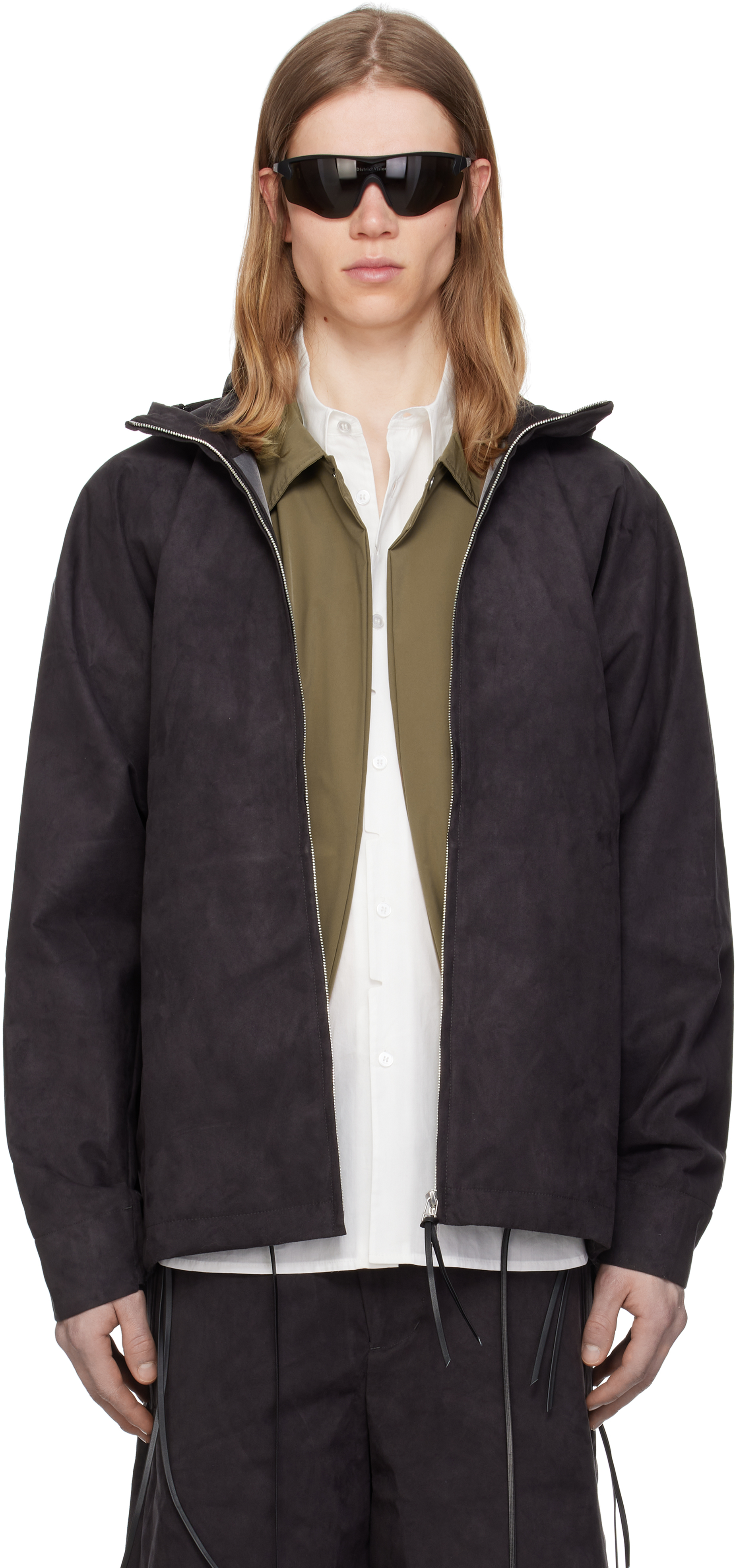 POST ARCHIVE FACTION (PAF) BLACK 8.0 CENTER TECHNICAL FAUX-SUEDE JACKET