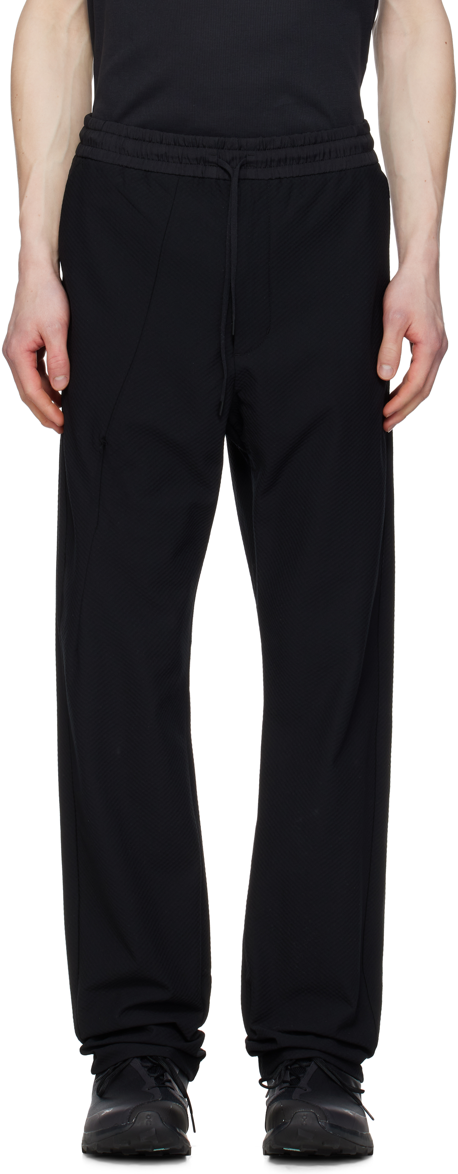 POST ARCHIVE FACTION (PAF): Black 8.0 Right Track Pants | SSENSE