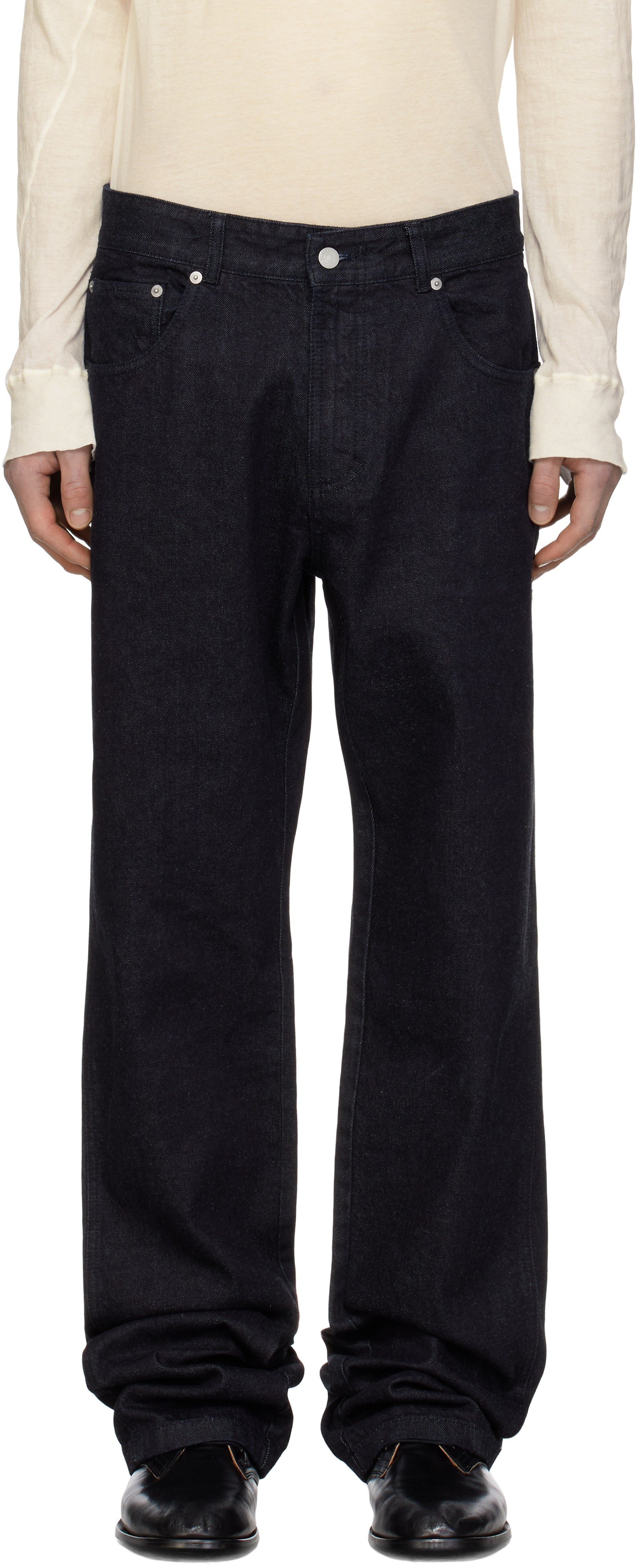 POST ARCHIVE FACTION (PAF) NAVY 8.0 RIGHT JEANS