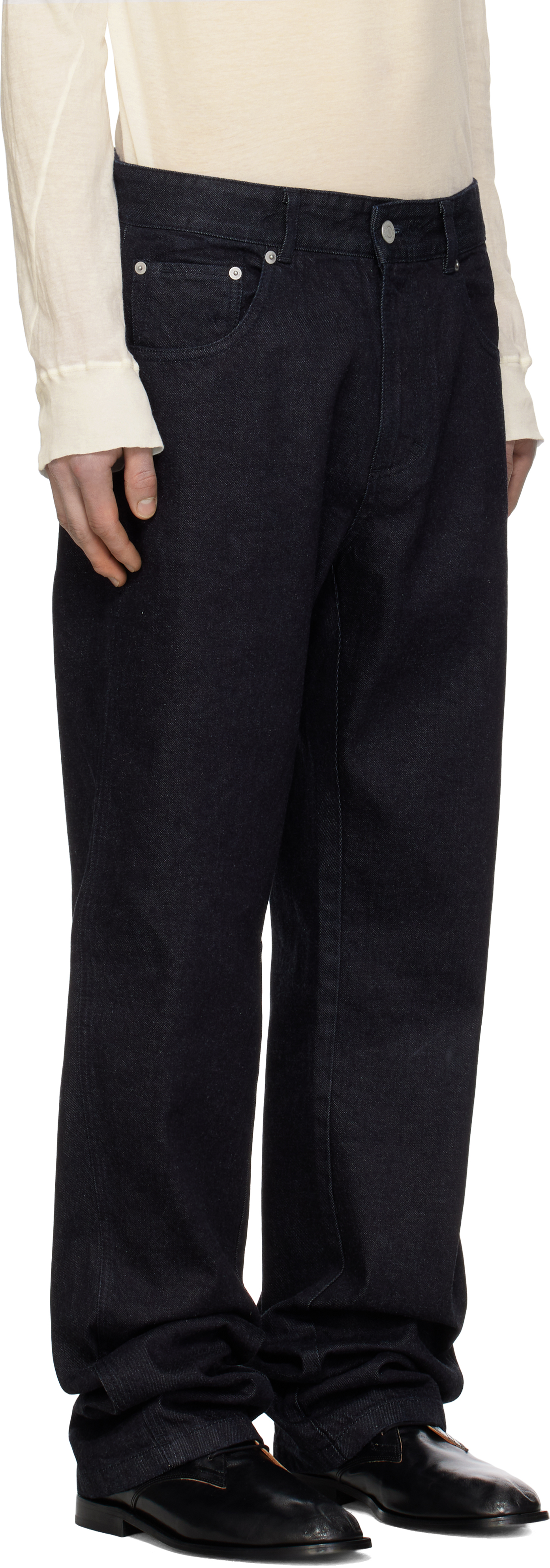 POST ARCHIVE FACTION (PAF) NAVY 8.0 RIGHT JEANS