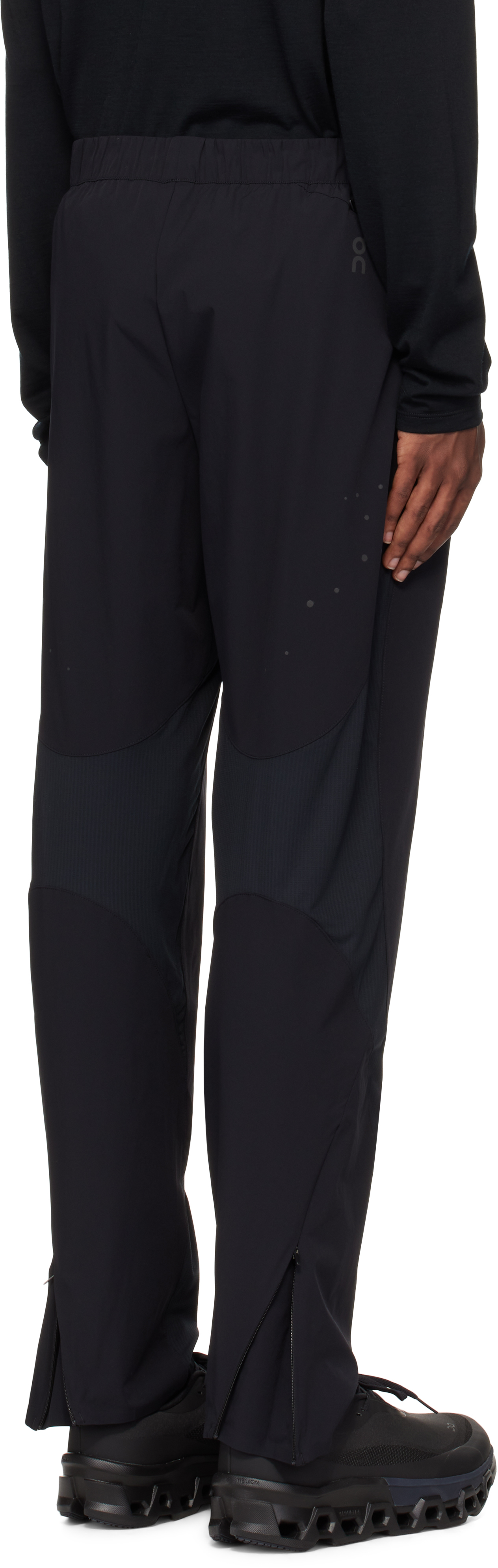 POST ARCHIVE FACTION (PAF) BLACK ON EDITION RUNNING TRACK PANTS 