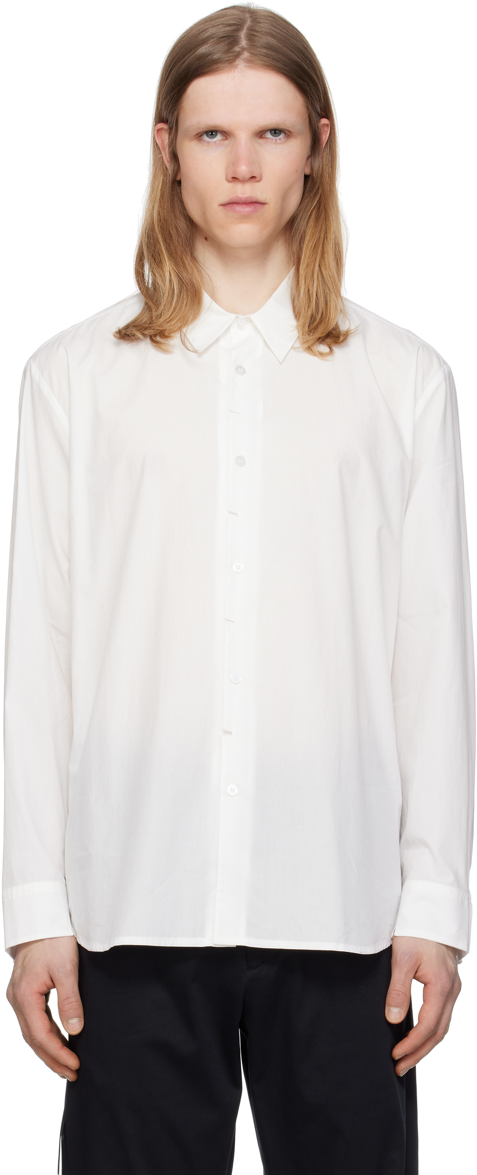 POST ARCHIVE FACTION (PAF) White 8.0 Center Shirt