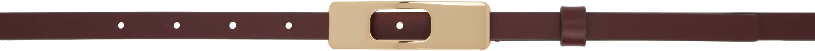 TORY BURCH BURGUNDY BUCKLE BELT