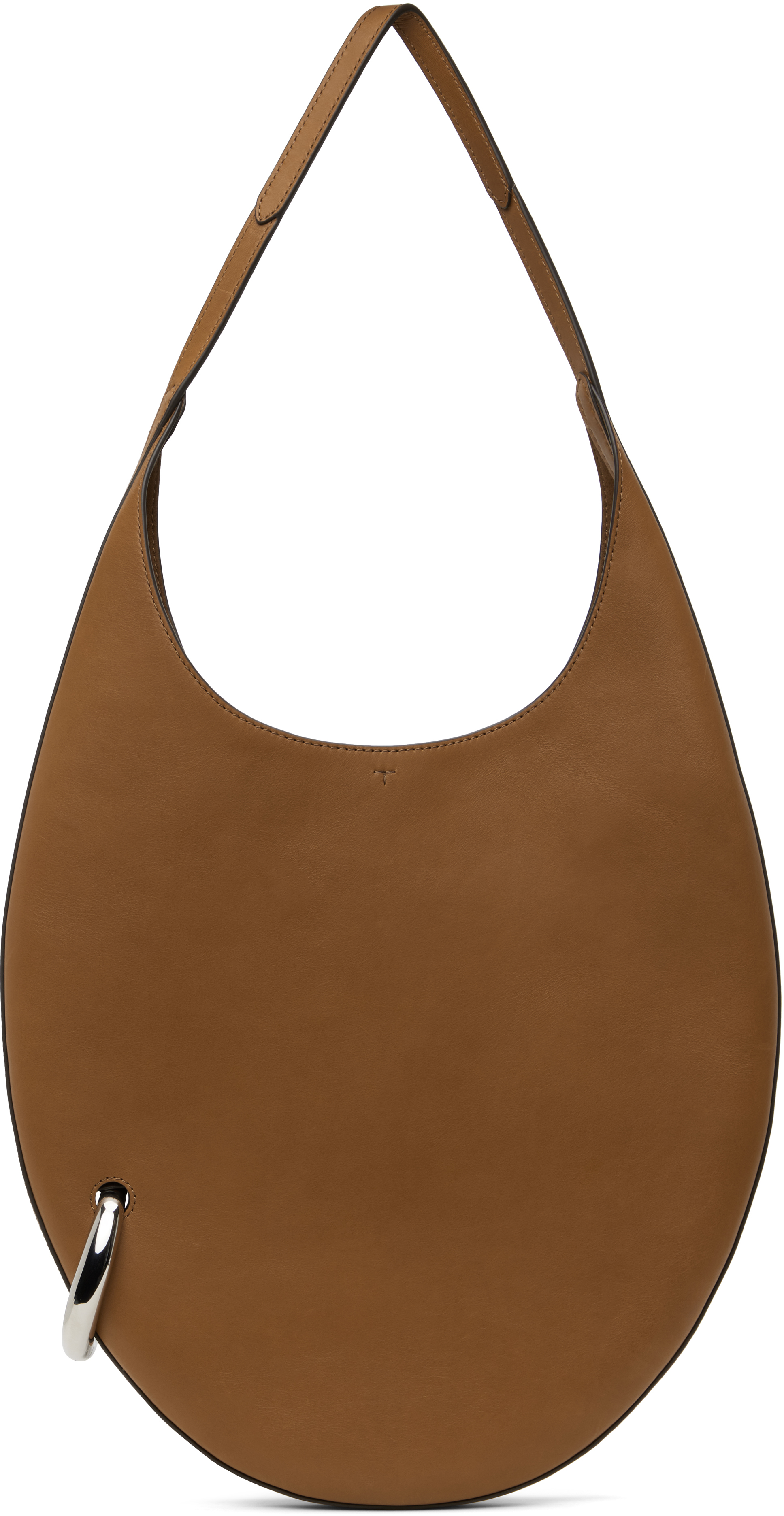Shop Tory Burch Tan Pierced Bag In Aged Tan