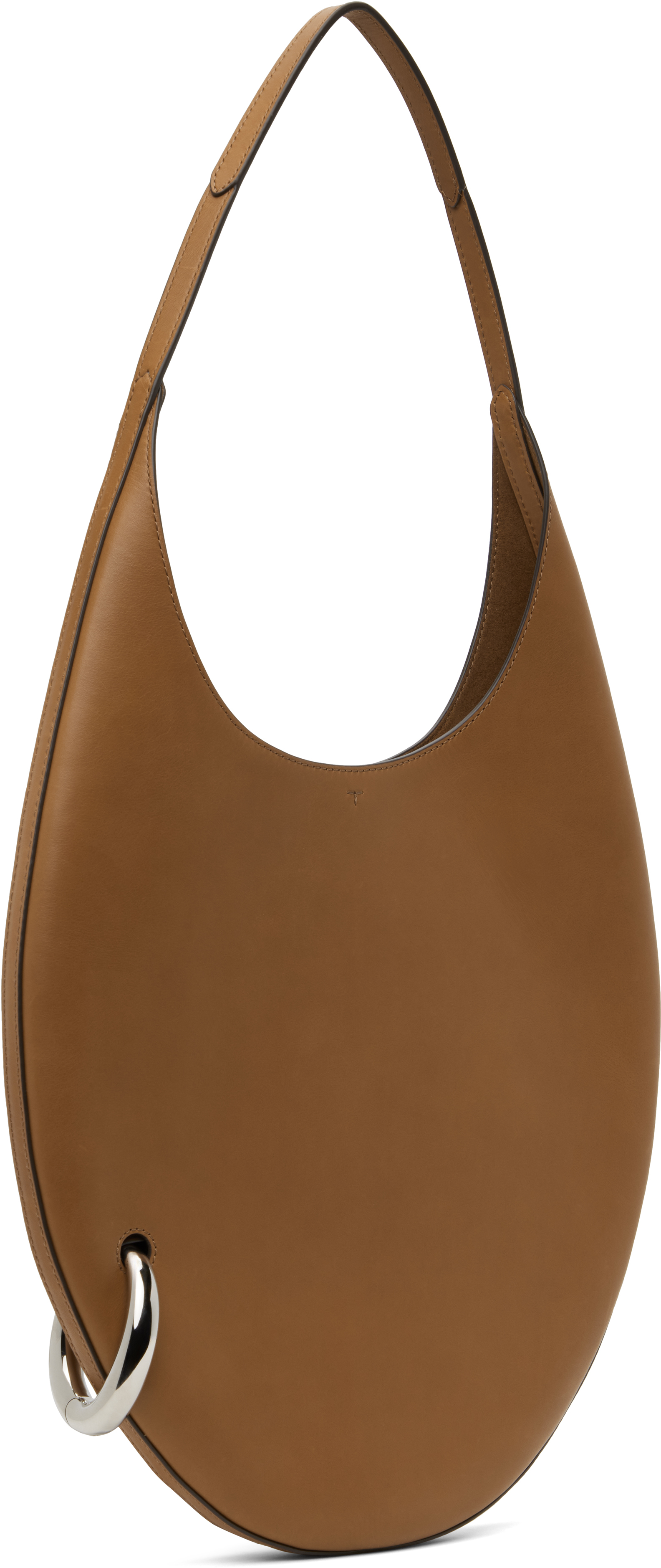 Shop Tory Burch Tan Pierced Bag In Aged Tan