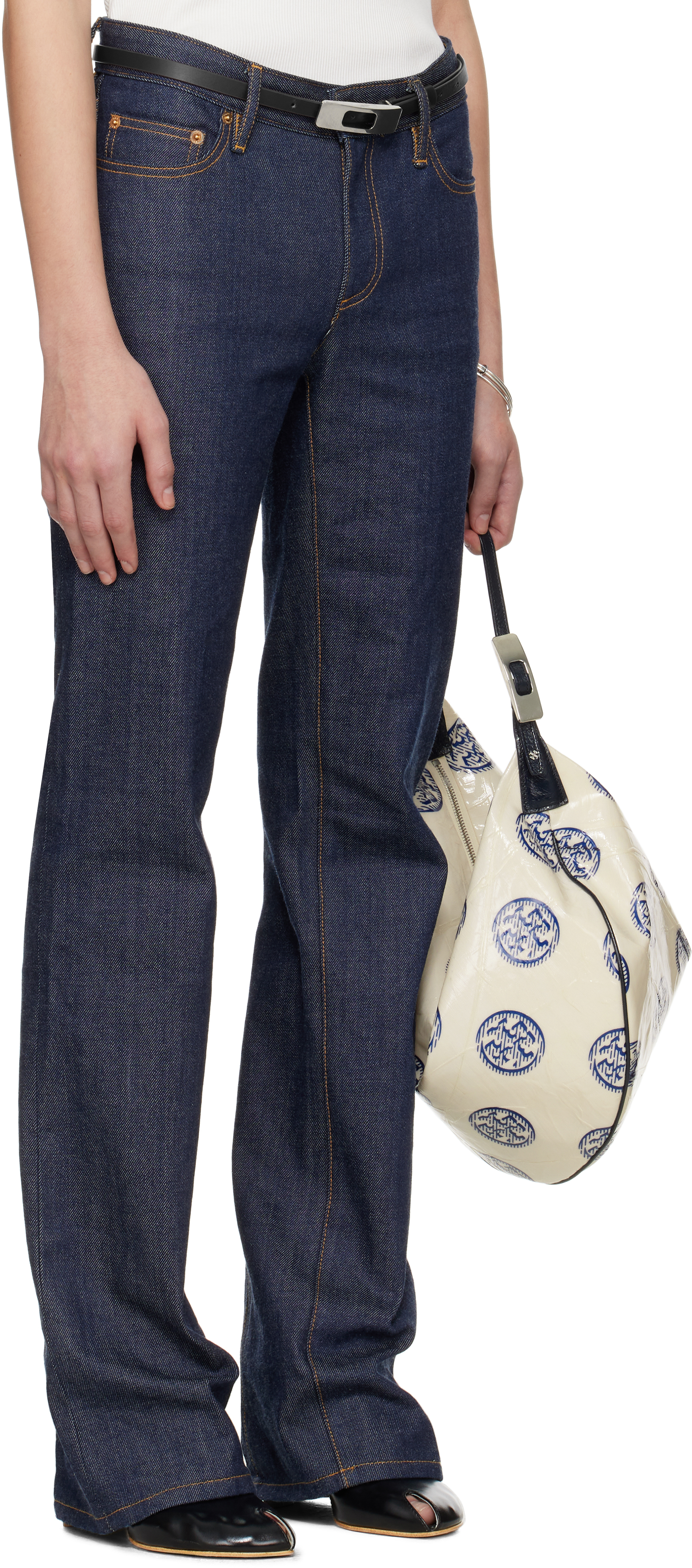 TORY BURCH NAVY SKINNY LEG JEANS