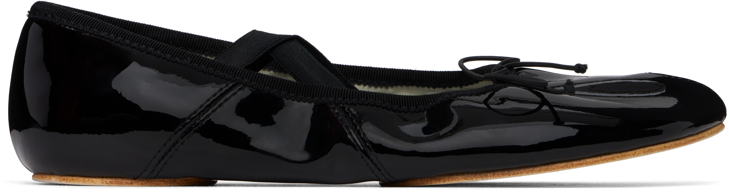 Shop Tory Burch Black Mary Jane Bow Ballerina Flats In Perfect Black