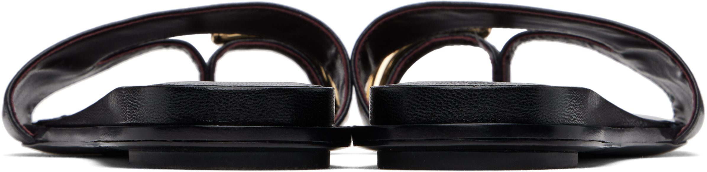 Tory Burch Pierced Sandals In Black/gold