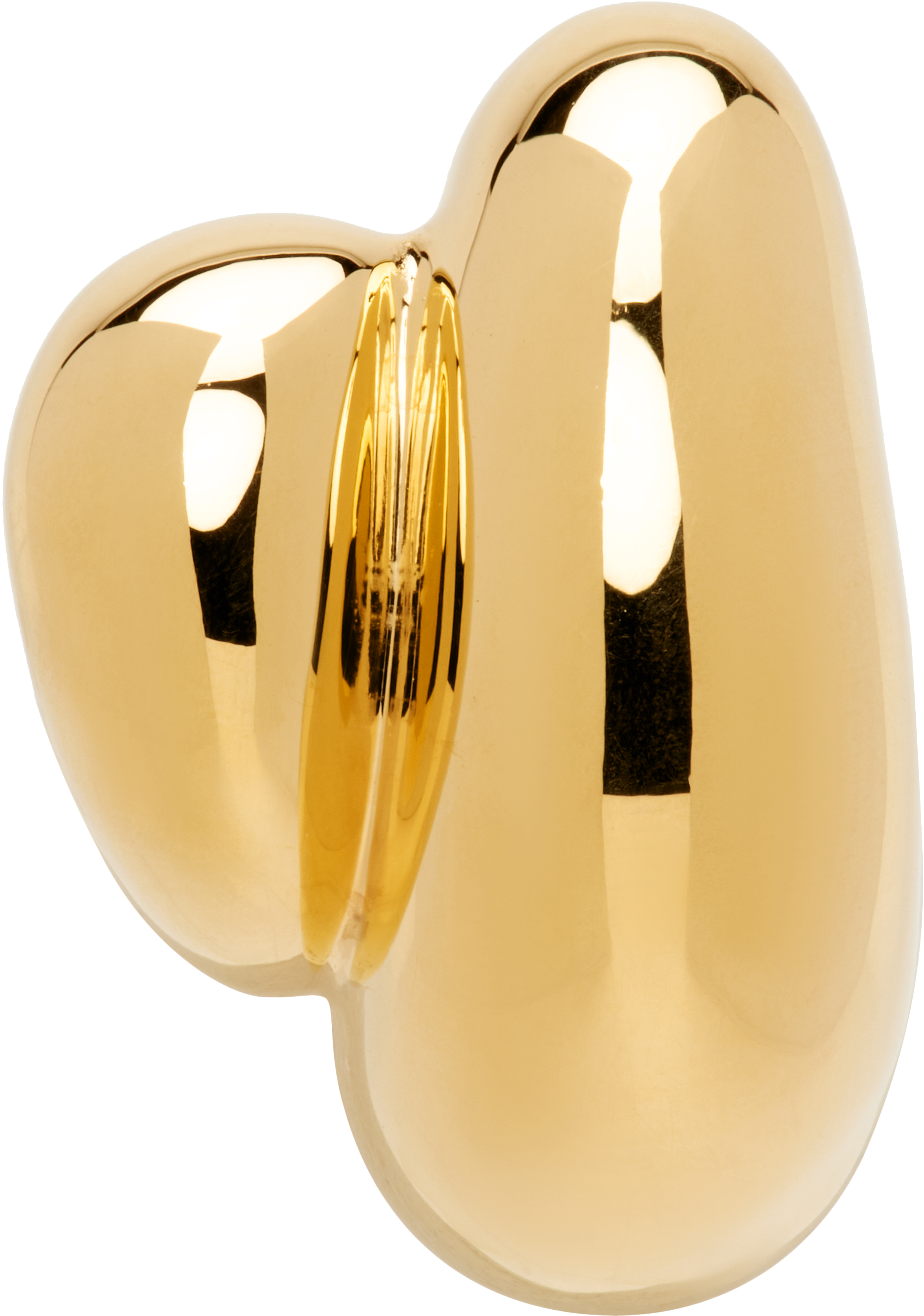 Shop Maria Black Gold Tryvann Trail Single Earring In Goldplated