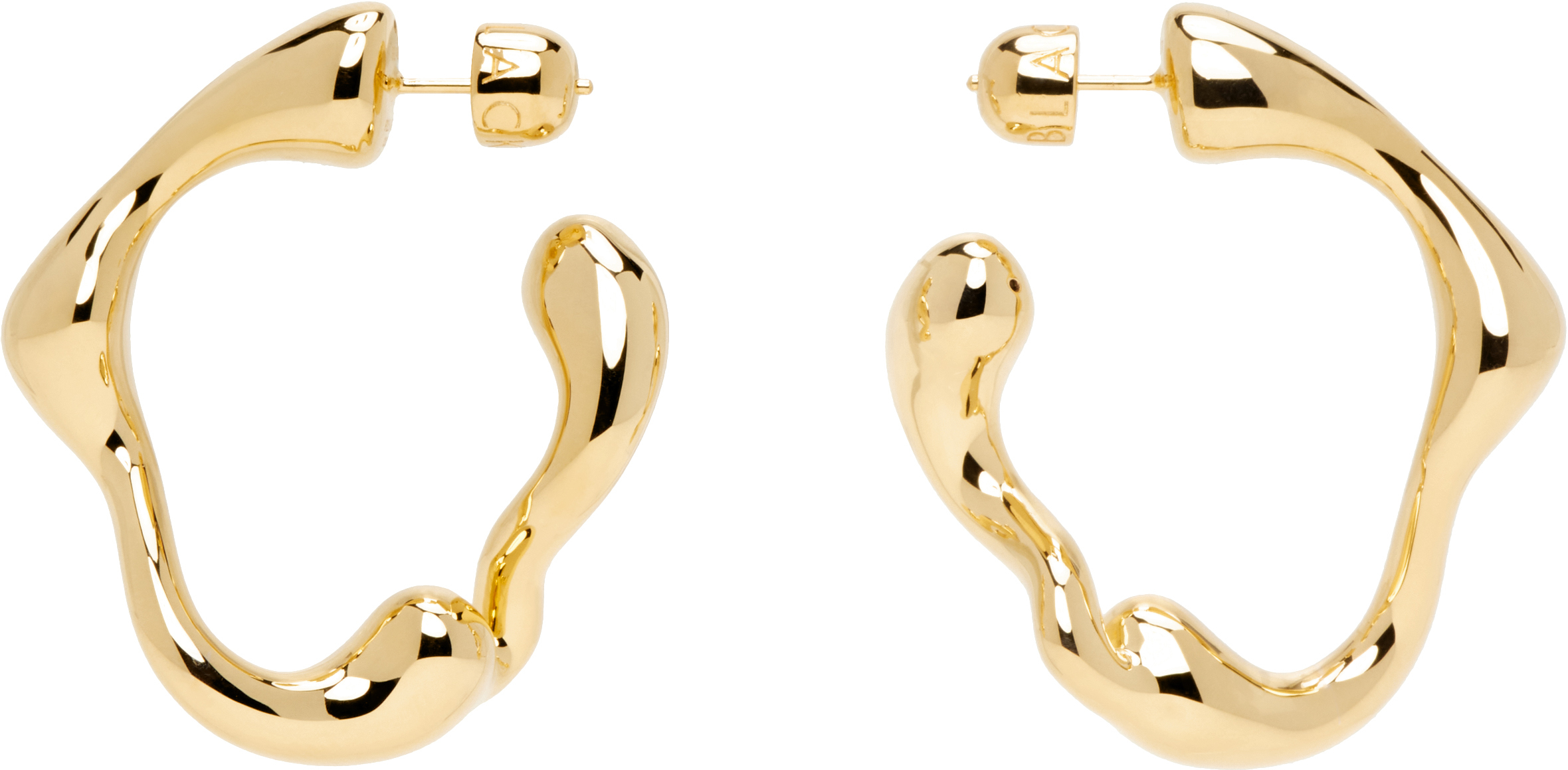 Gold Splash Small Hoop Earrings