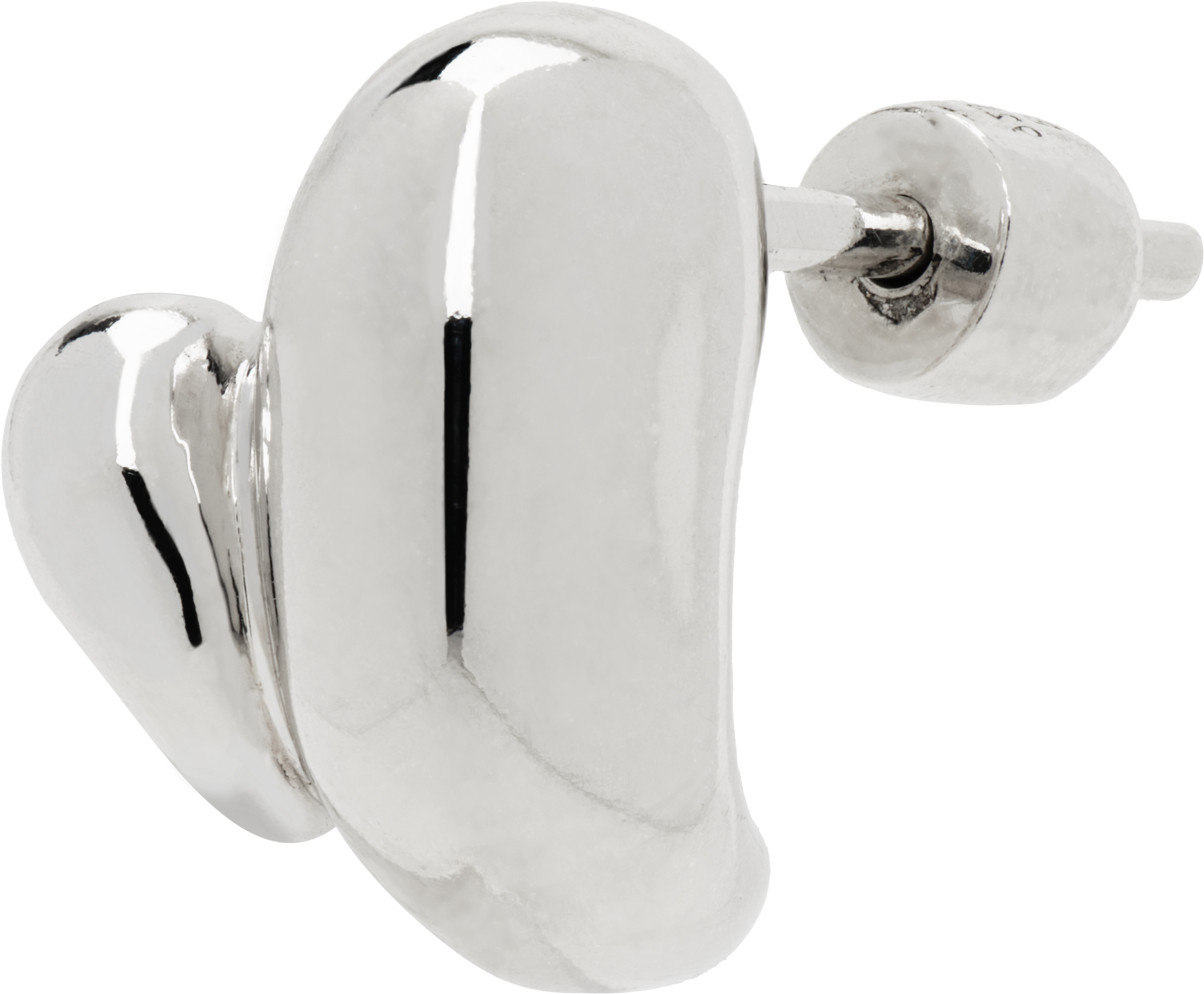 Maria Black Silver Sagene Trail Right Stud Earring In Silver