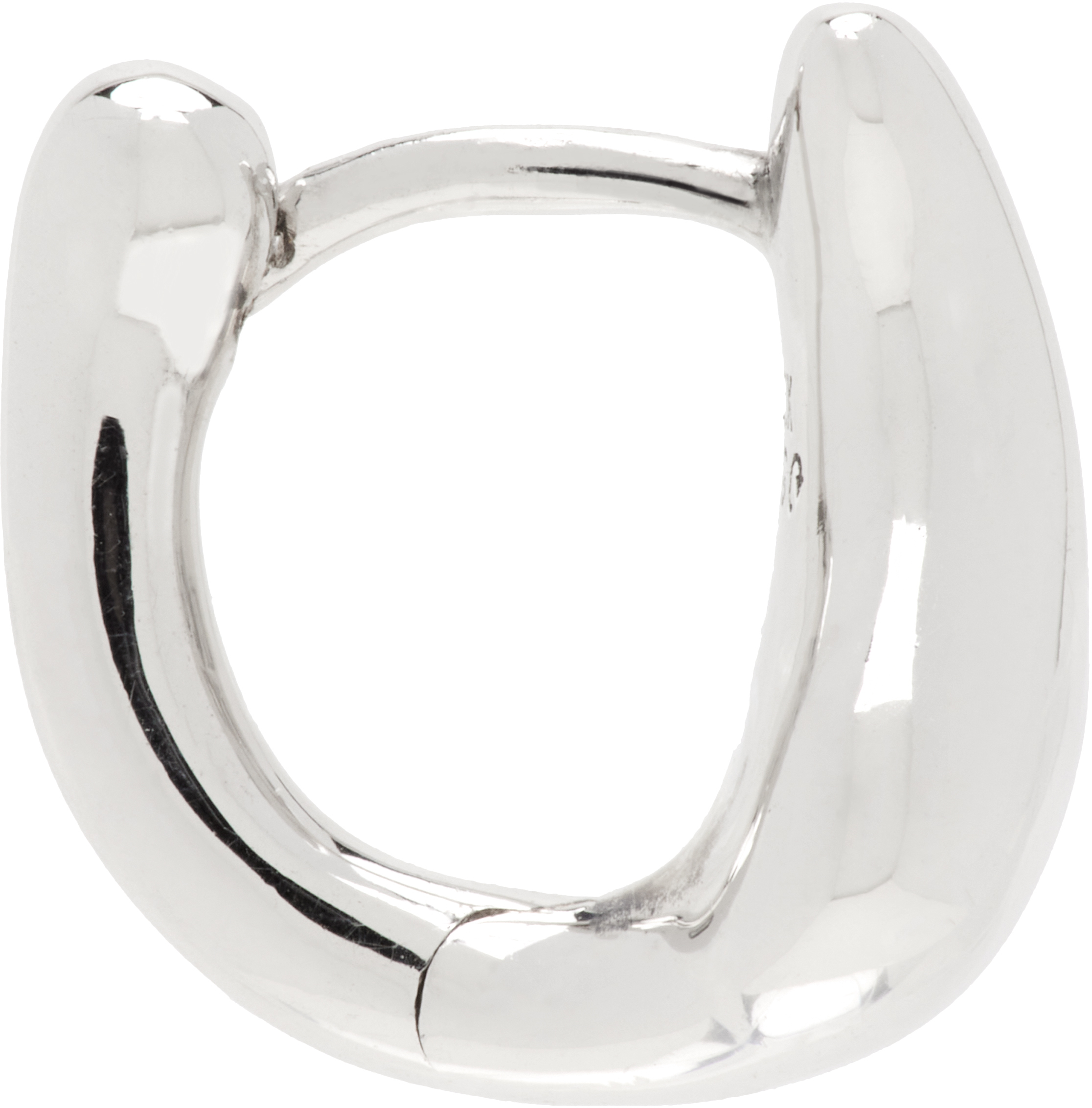 Silver Sagene Trail Huggie Single Earring