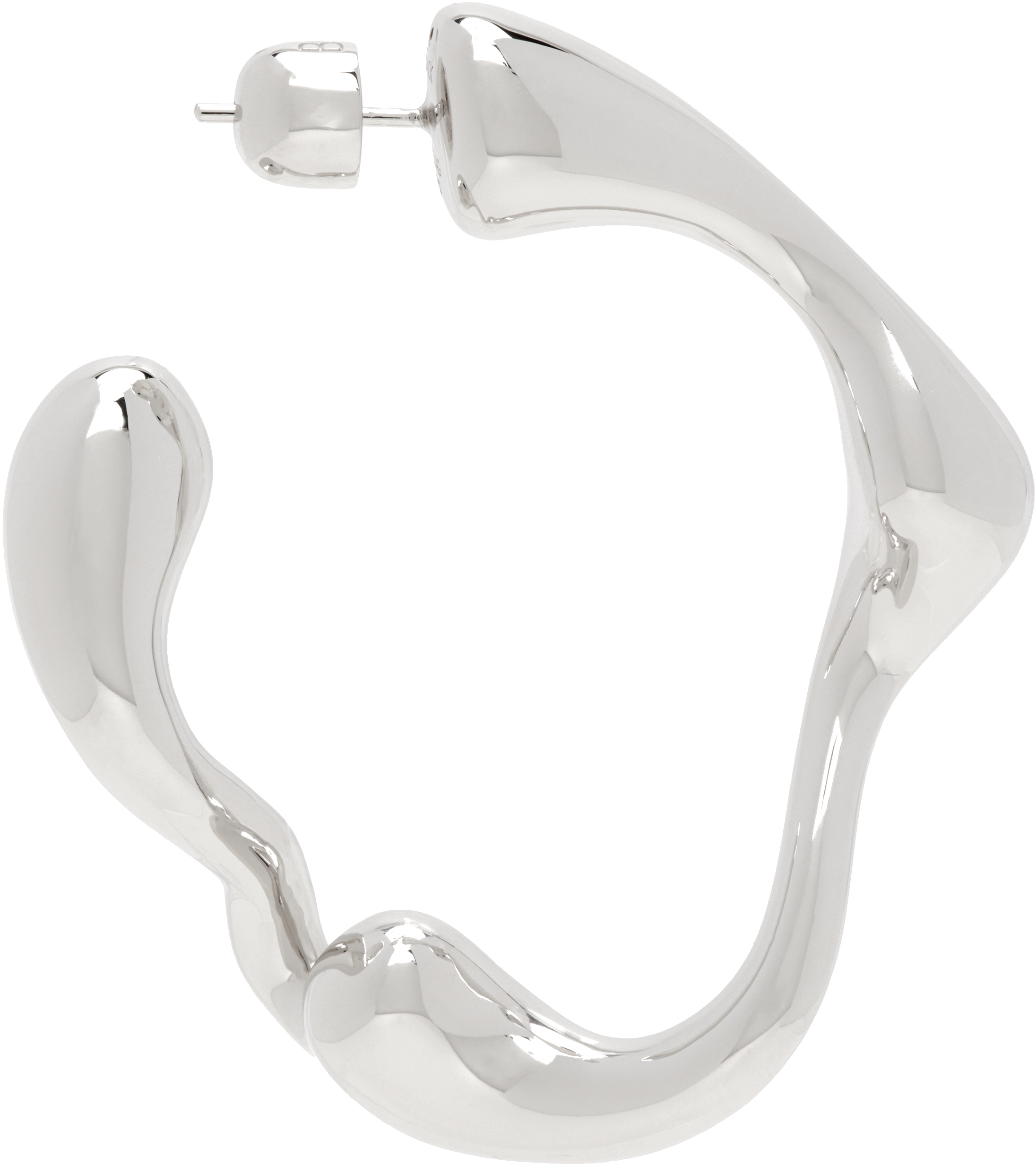 Silver Splash Hoop Single Earring