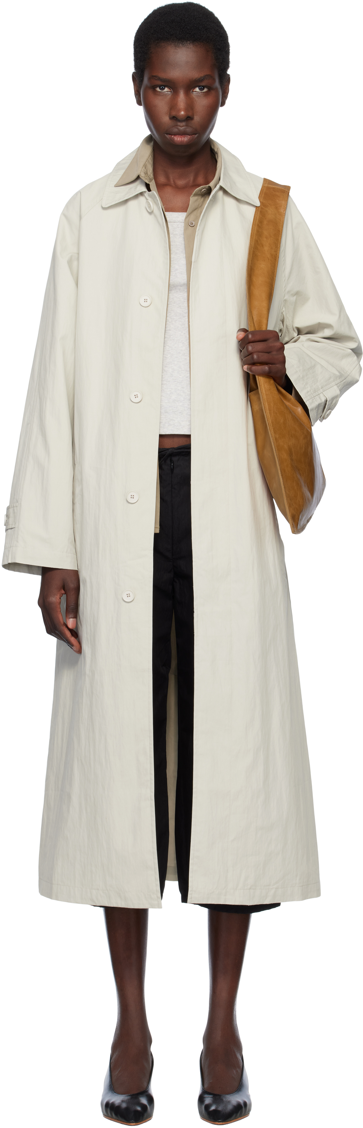 Still Here Taupe Canvas Trench Coat