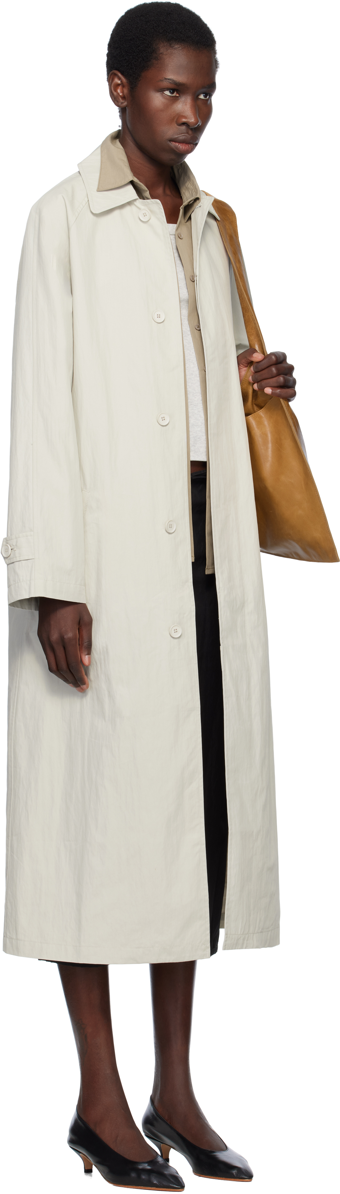 Still Here Taupe Canvas Trench Coat
