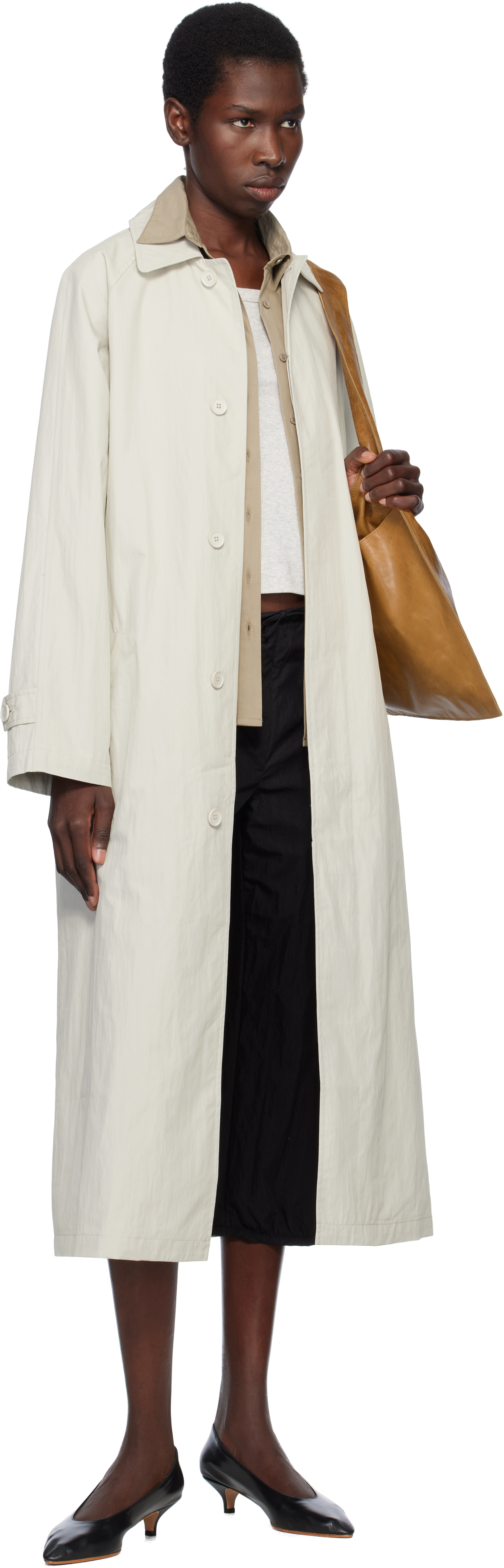 Still Here Taupe Canvas Trench Coat