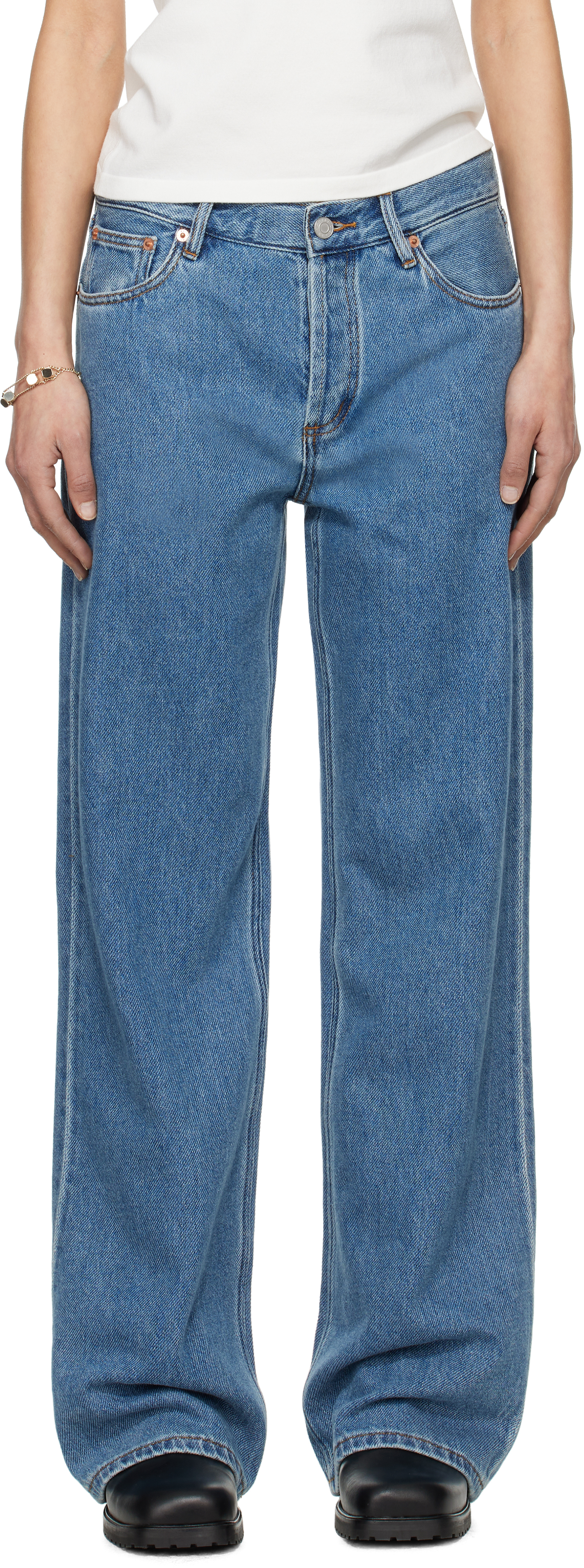 【関税込み】Still Here ブルー Walker ジーンズ Walker in Cloud Classic Blue – Still Here New York