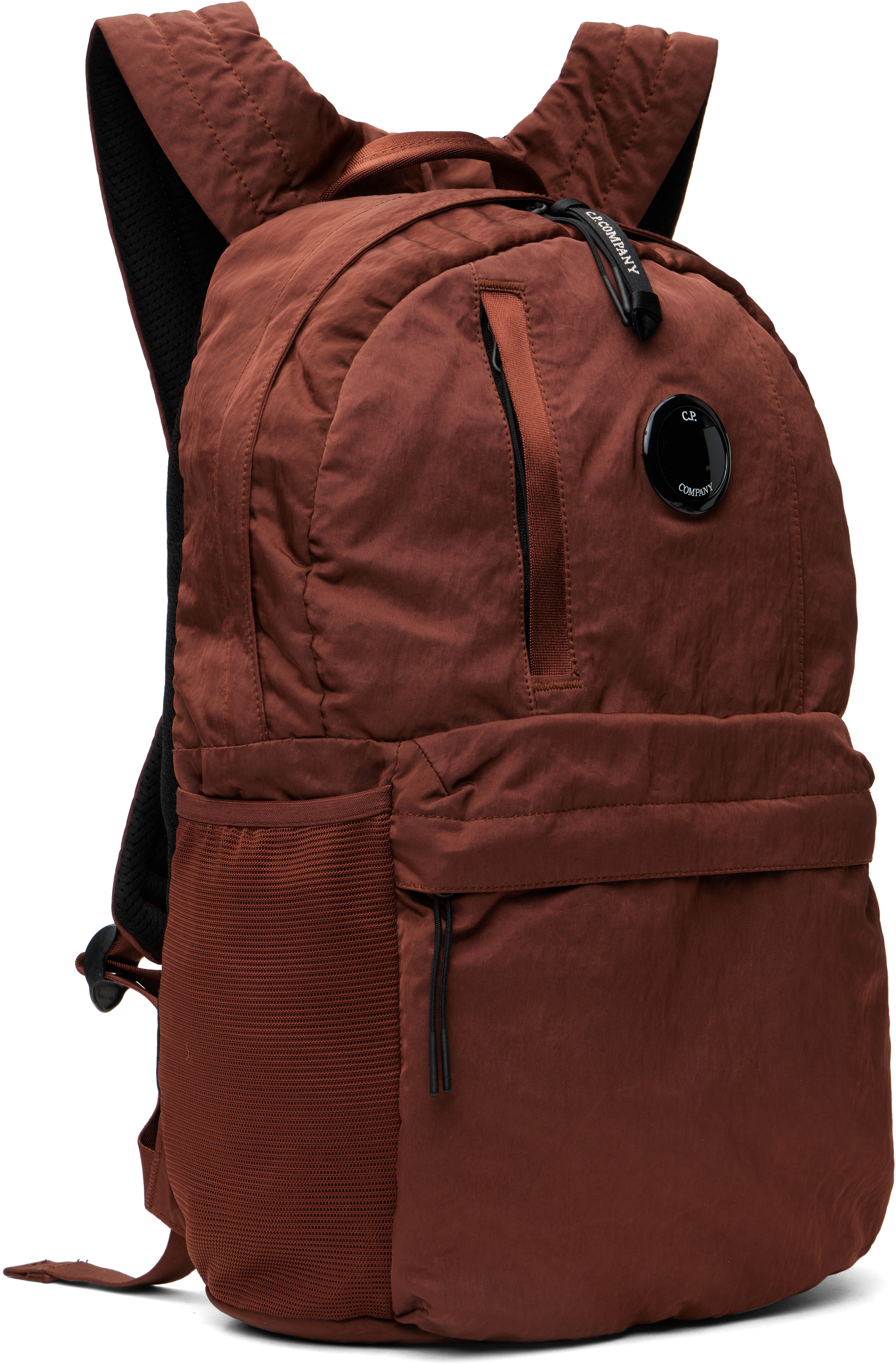 Shop C.p. Company Burgundy Nylon B Lens Backpack In 598 Sable