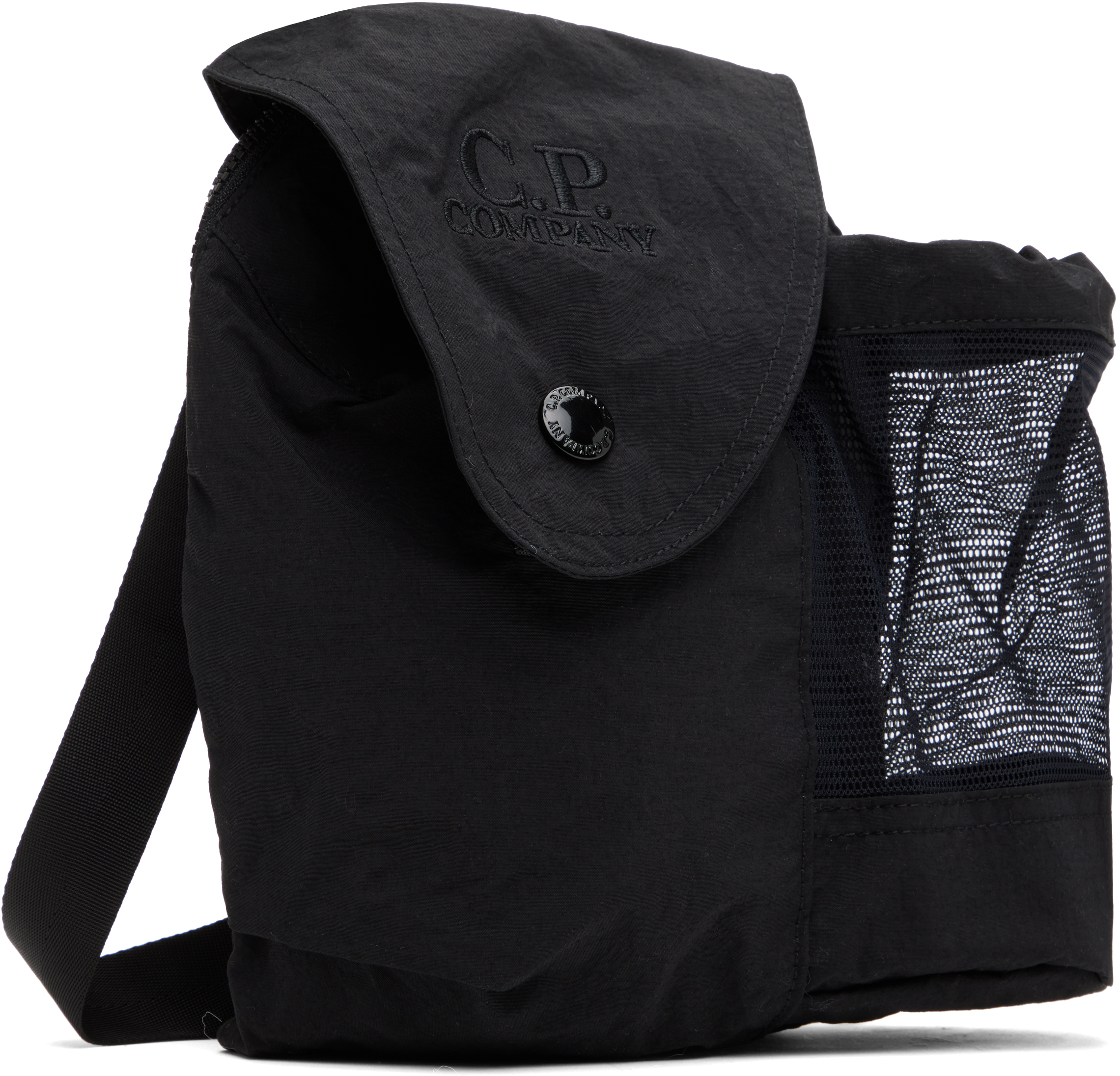 C.p. Company Black Plain Paper Touch Mini Bag In 999 Black