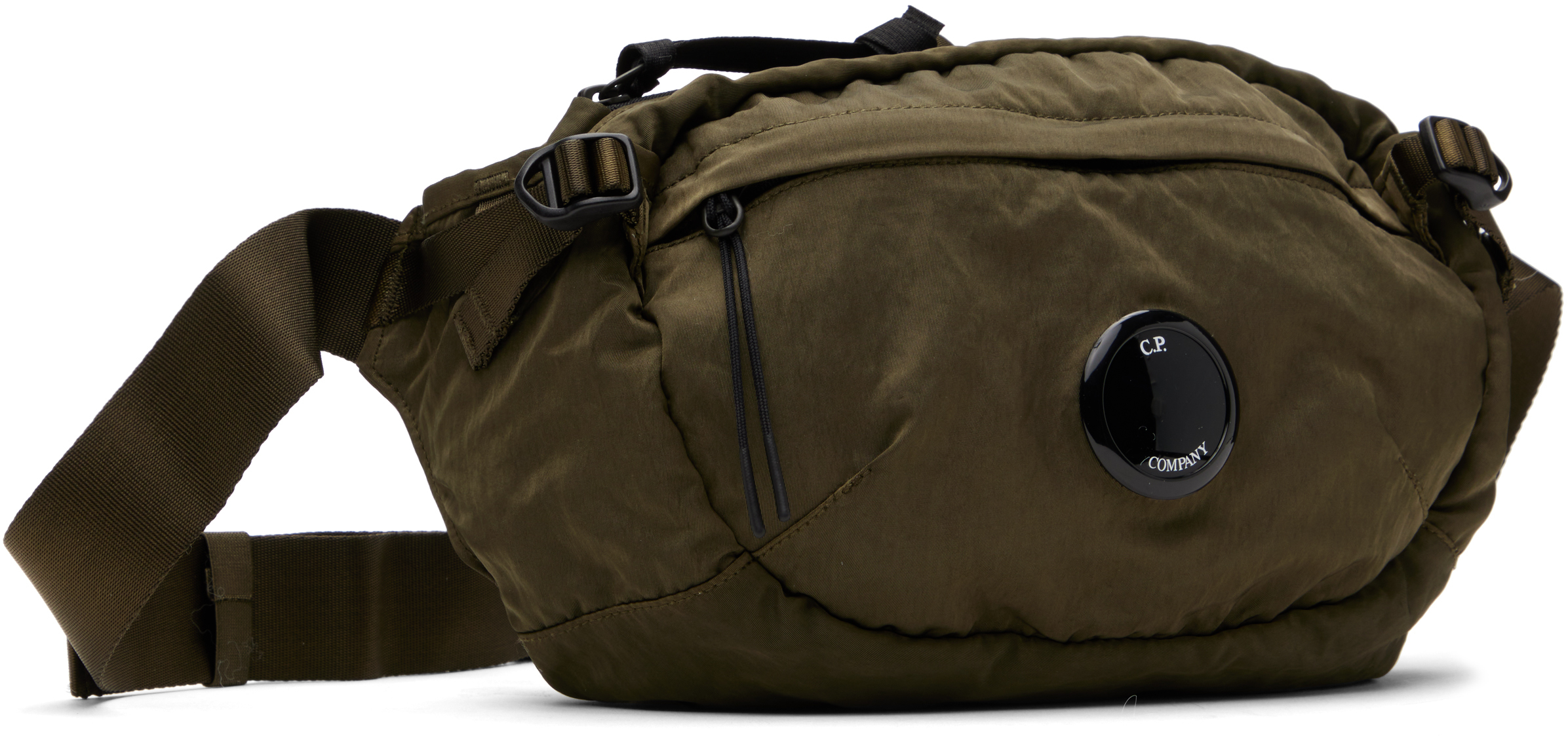 C.p. Company Khaki Nylon B Crossbody Pack Bag In Ivy Green 683