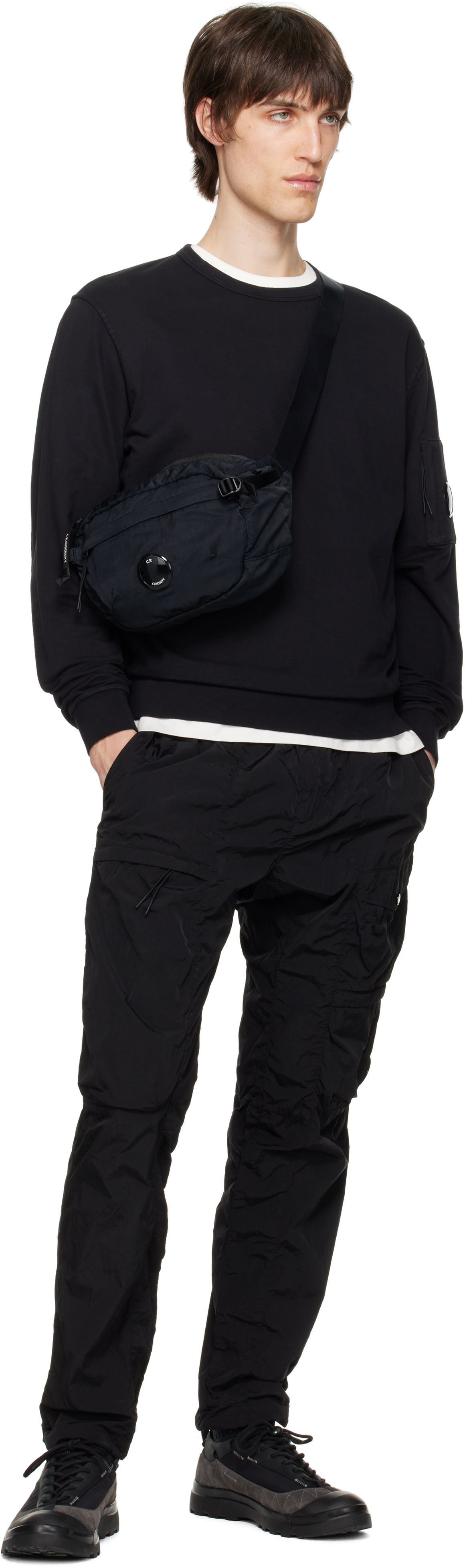 C.p. Company Navy Nylon B Crossbody Pack Bag In Total Eclipse 888