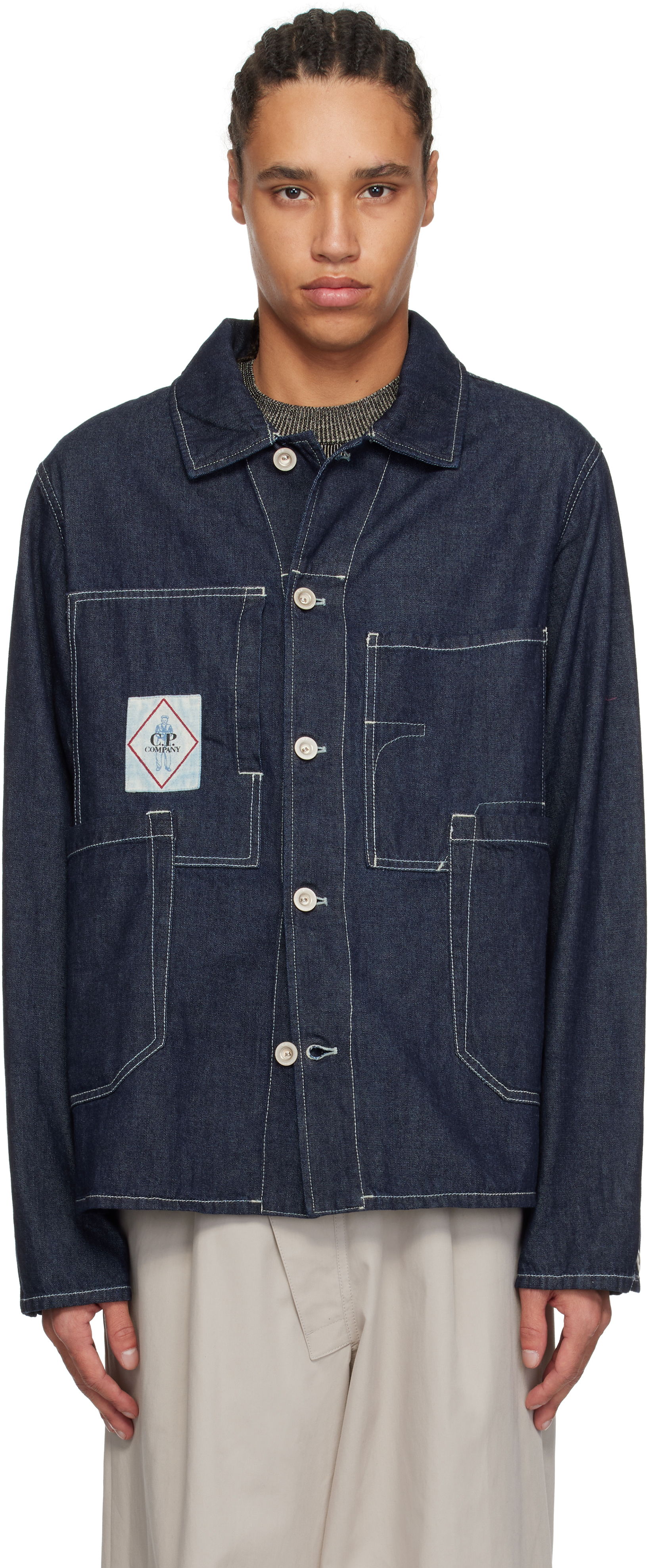 C. P. Company Indigo 3/1 Denim Chore Jacket