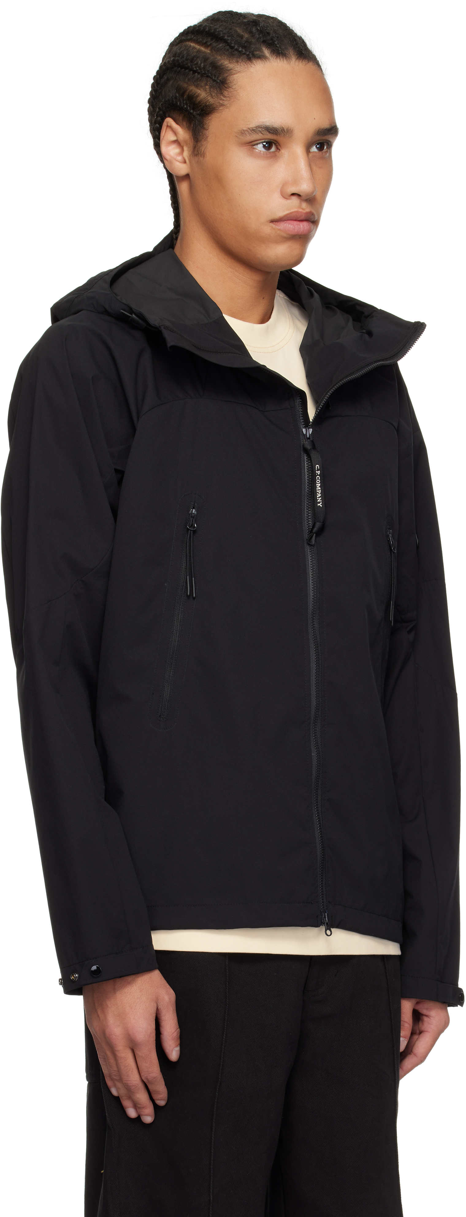 C.p. Company Black Pro-tek Hooded Jacket In Black 999