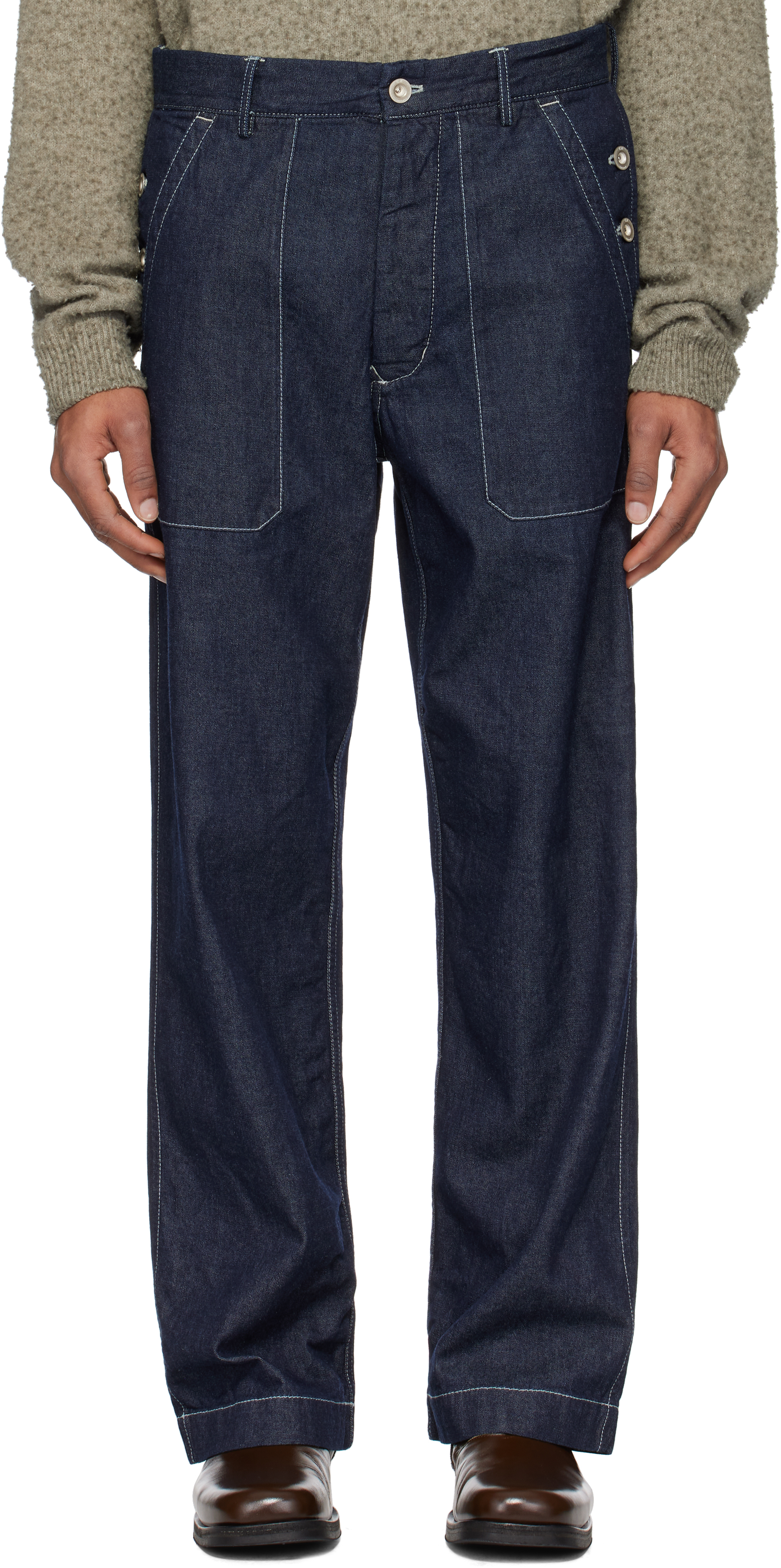 C.P. Companyのブルー 3/1 デニム ルーズジーンズがセール中