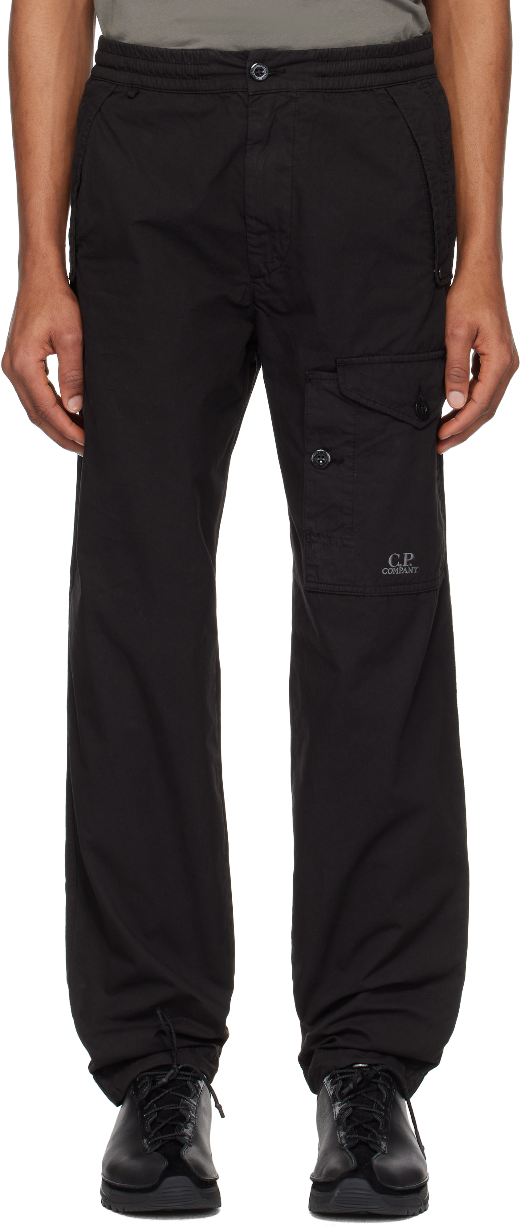 C. P. Company Black Microreps Cargo Pants