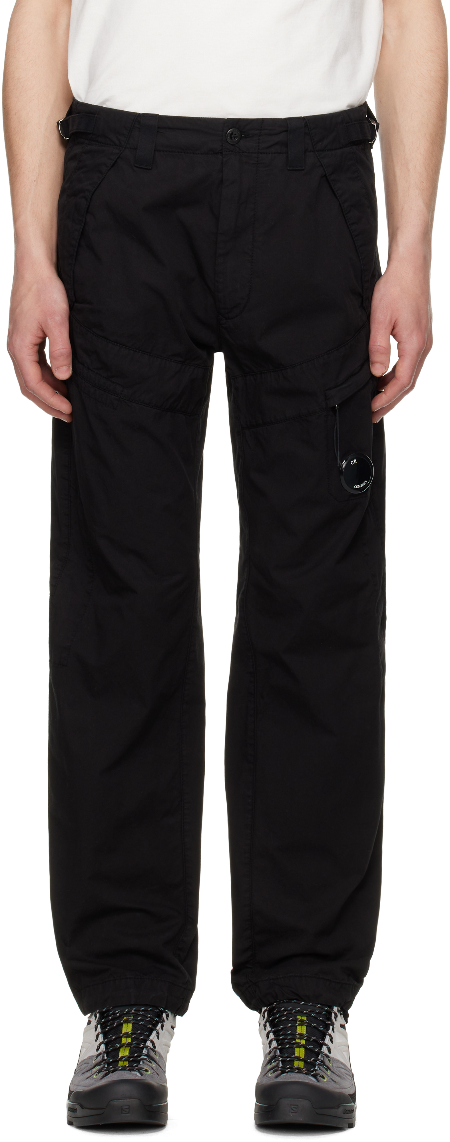 C. P. Company Beige Cotton Gabardine Regular Cargo Pants