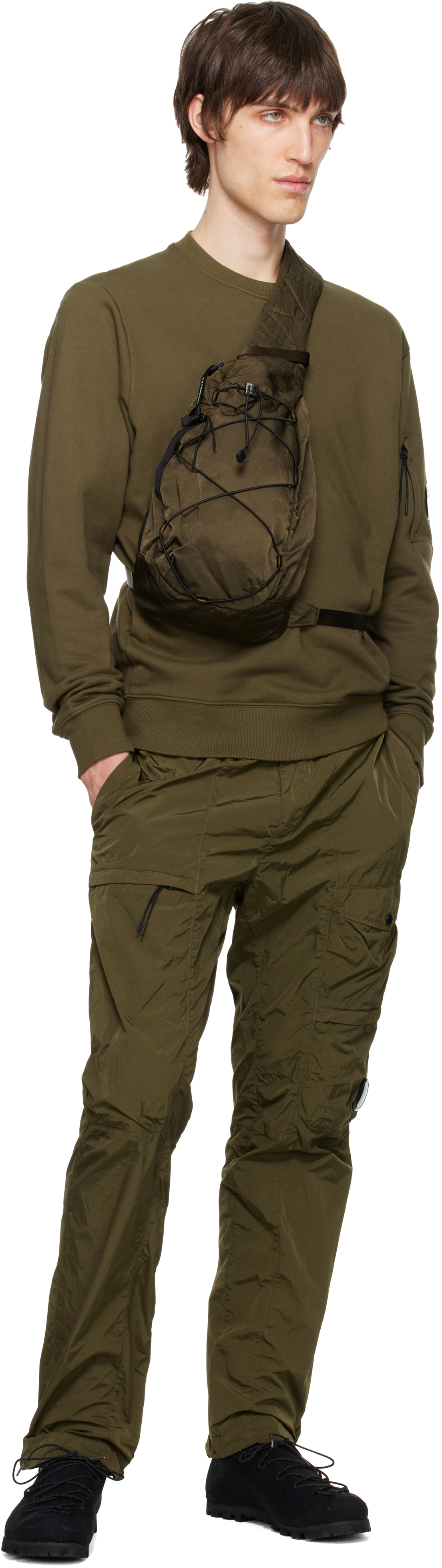 C.p. Company Chrome-r Cargo Lens Pants In 683 Ivy Green