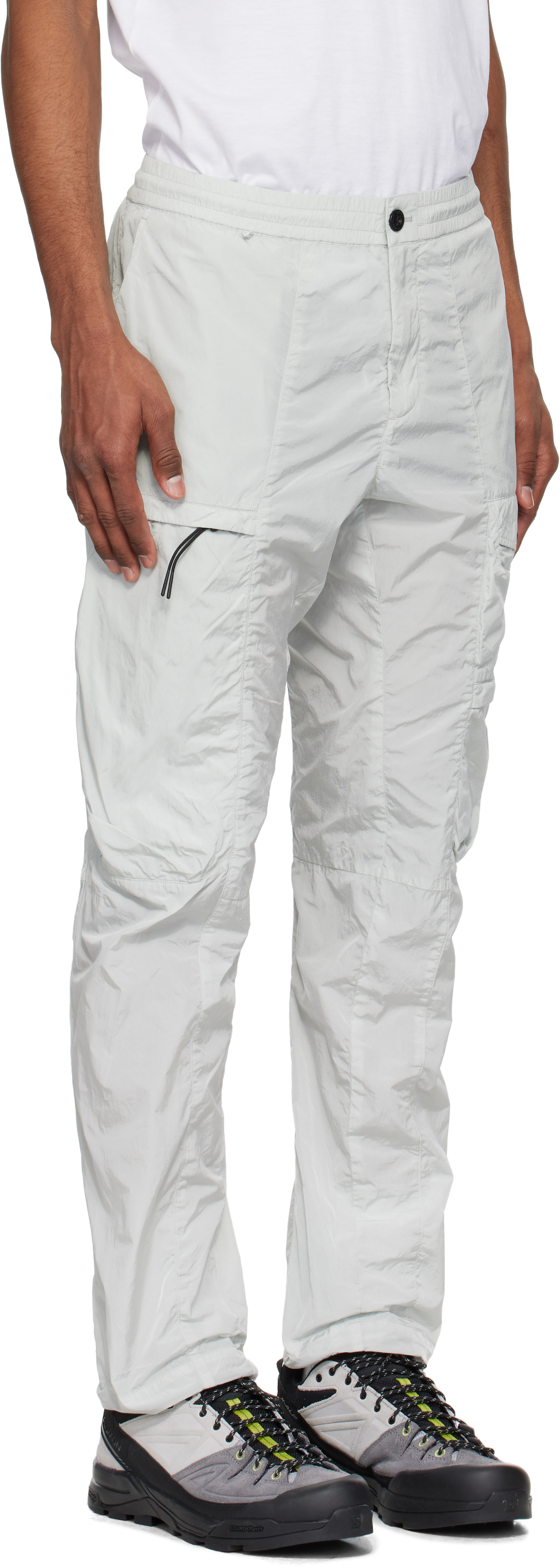 C.p. Company Blue Chrome-r Lens Cargo Pants In 800 Blue Fox