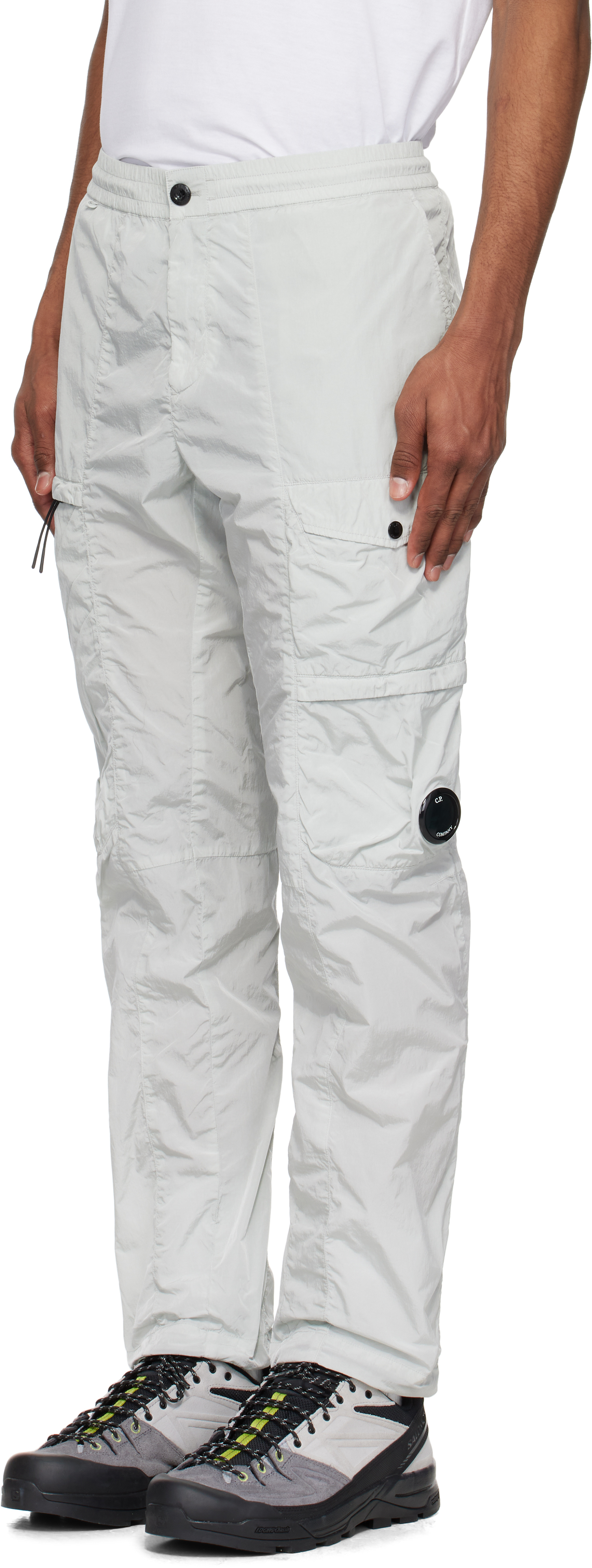 C.p. Company Blue Chrome-r Lens Cargo Pants In 800 Blue Fox