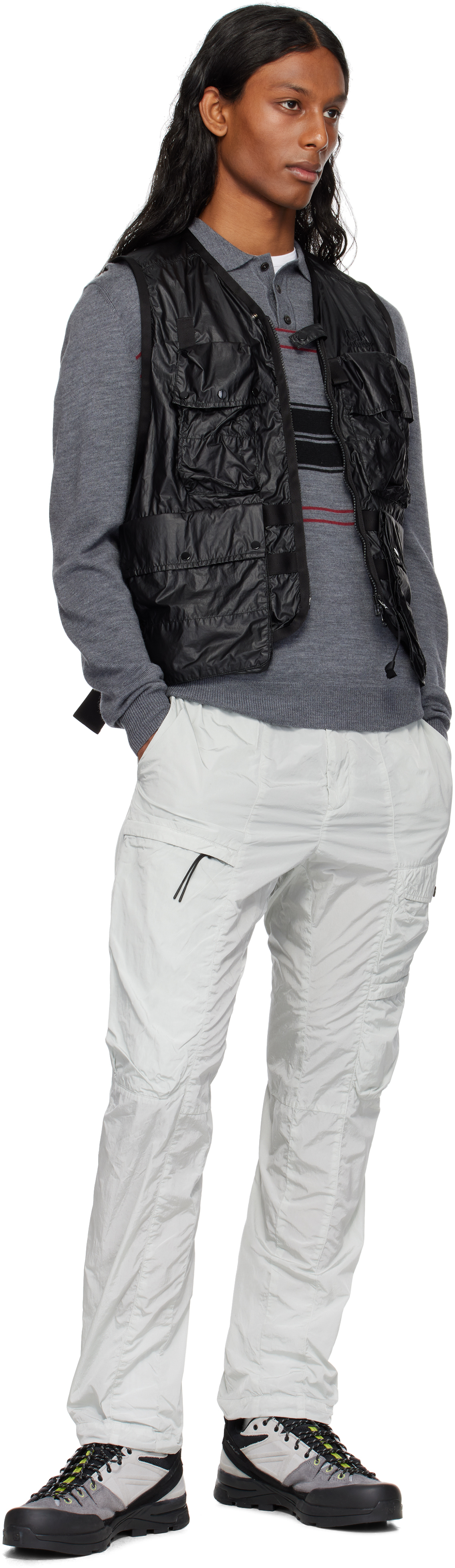 C.p. Company Blue Chrome-r Lens Cargo Pants In 800 Blue Fox