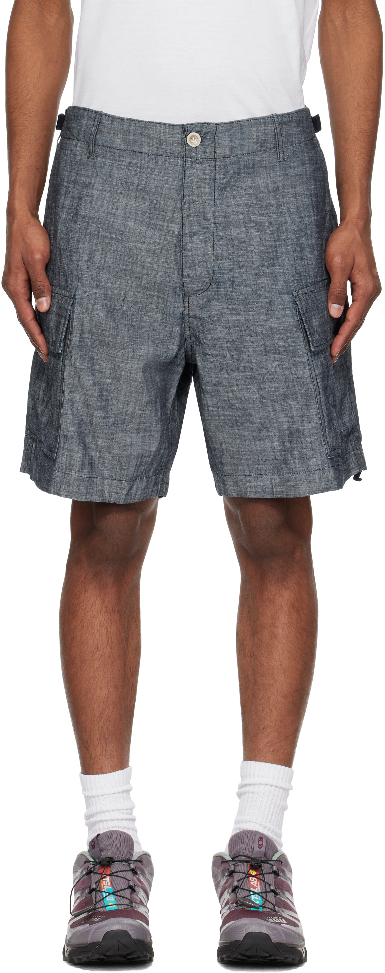 C. P. Company Blue Chambray Cargo Shorts